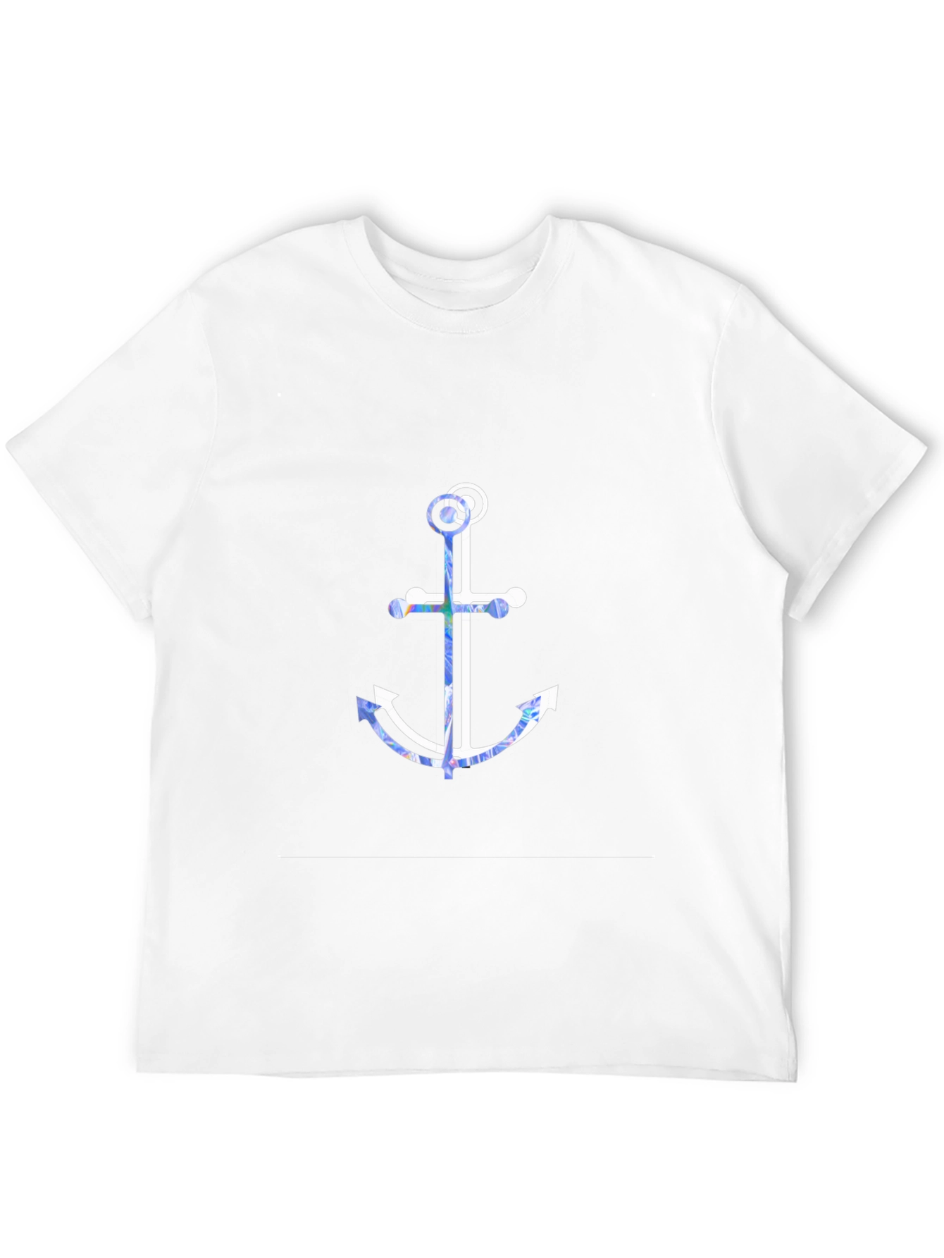 Black Nautical Anchor Graphic Tee - Soft Cotton Blend view 12