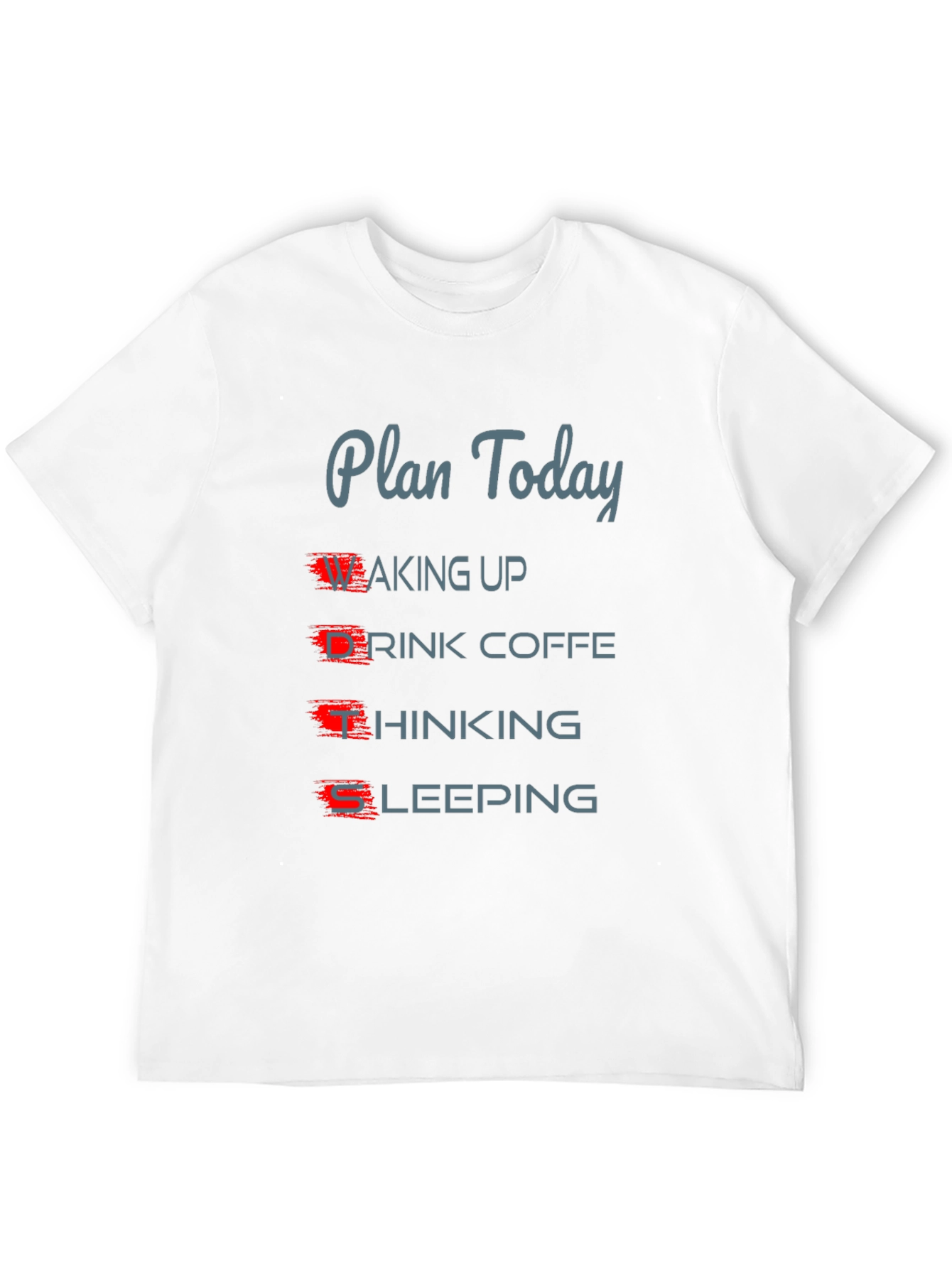 Black Plan Today Funny Graphic T-Shirt view 12