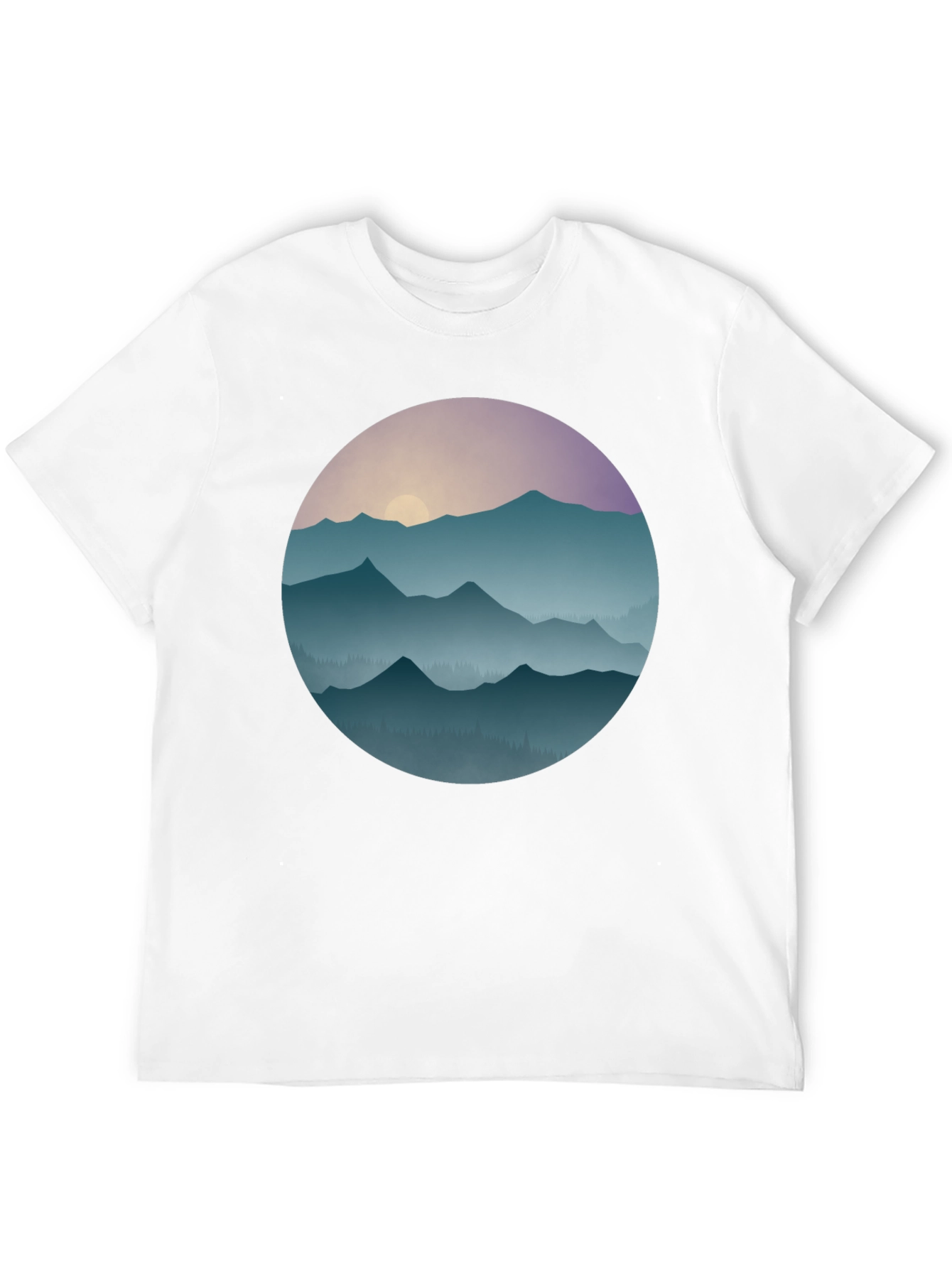 Black Mountain Sunset Graphic T-Shirt view 12