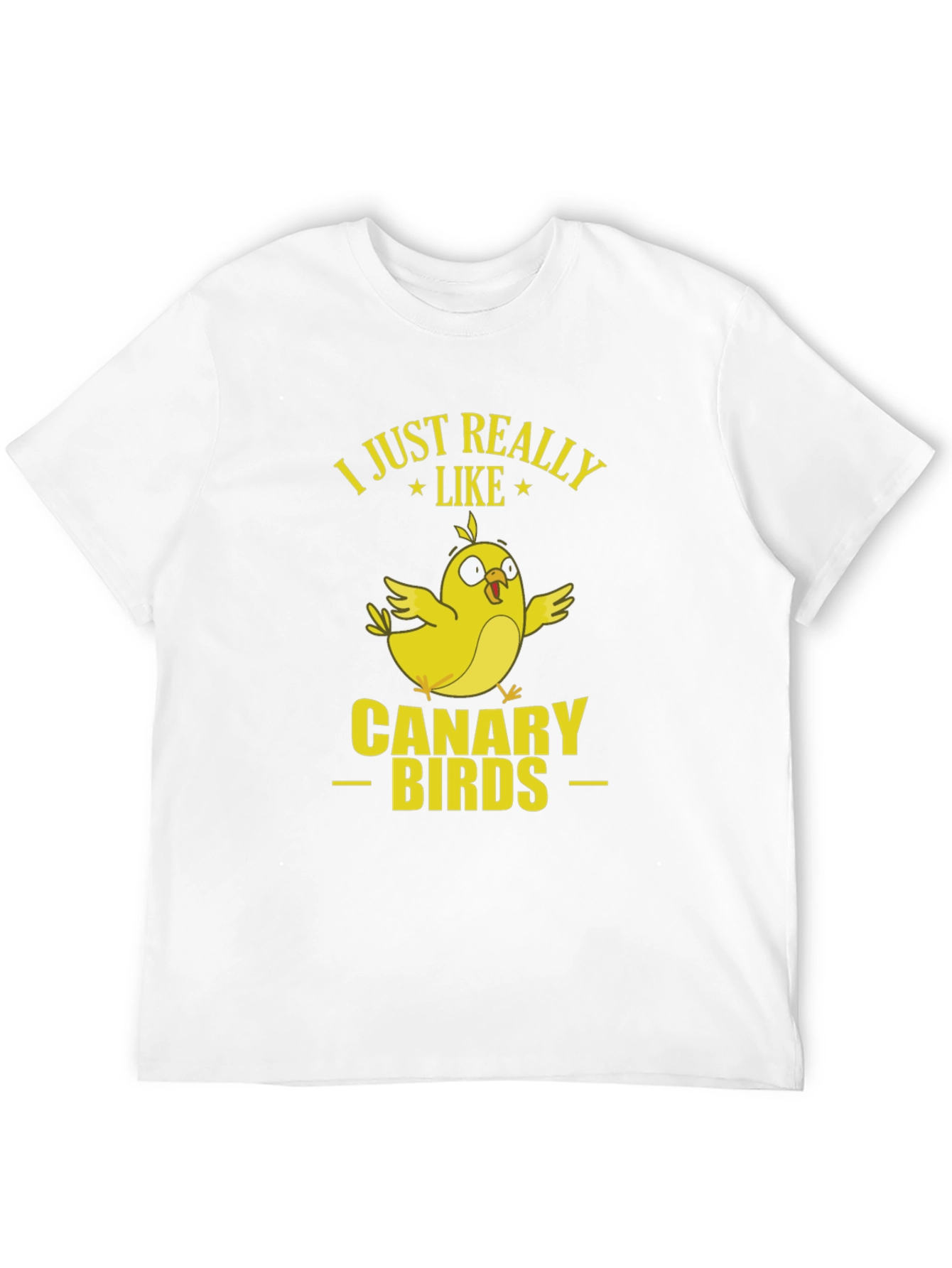 Black I Just Really Like Canary Birds Graphic T-Shirt view 12