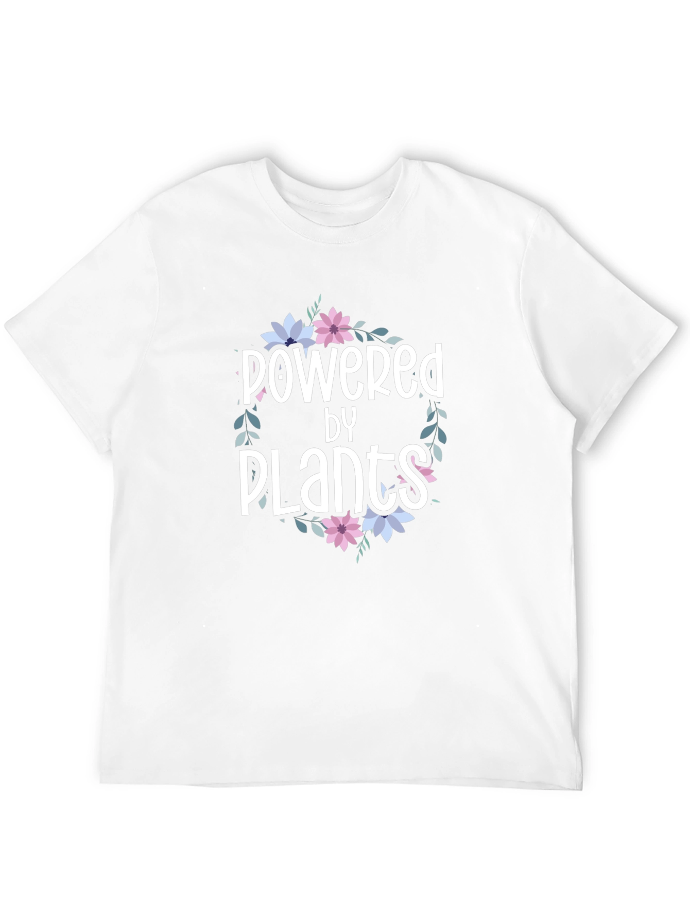 Black Powered by Plants T-Shirt - Vegan Tee view 12