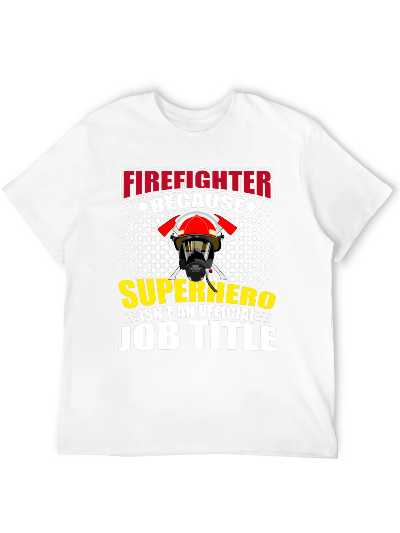 Black Firefighter Superhero Job Title Graphic T-Shirt view 12