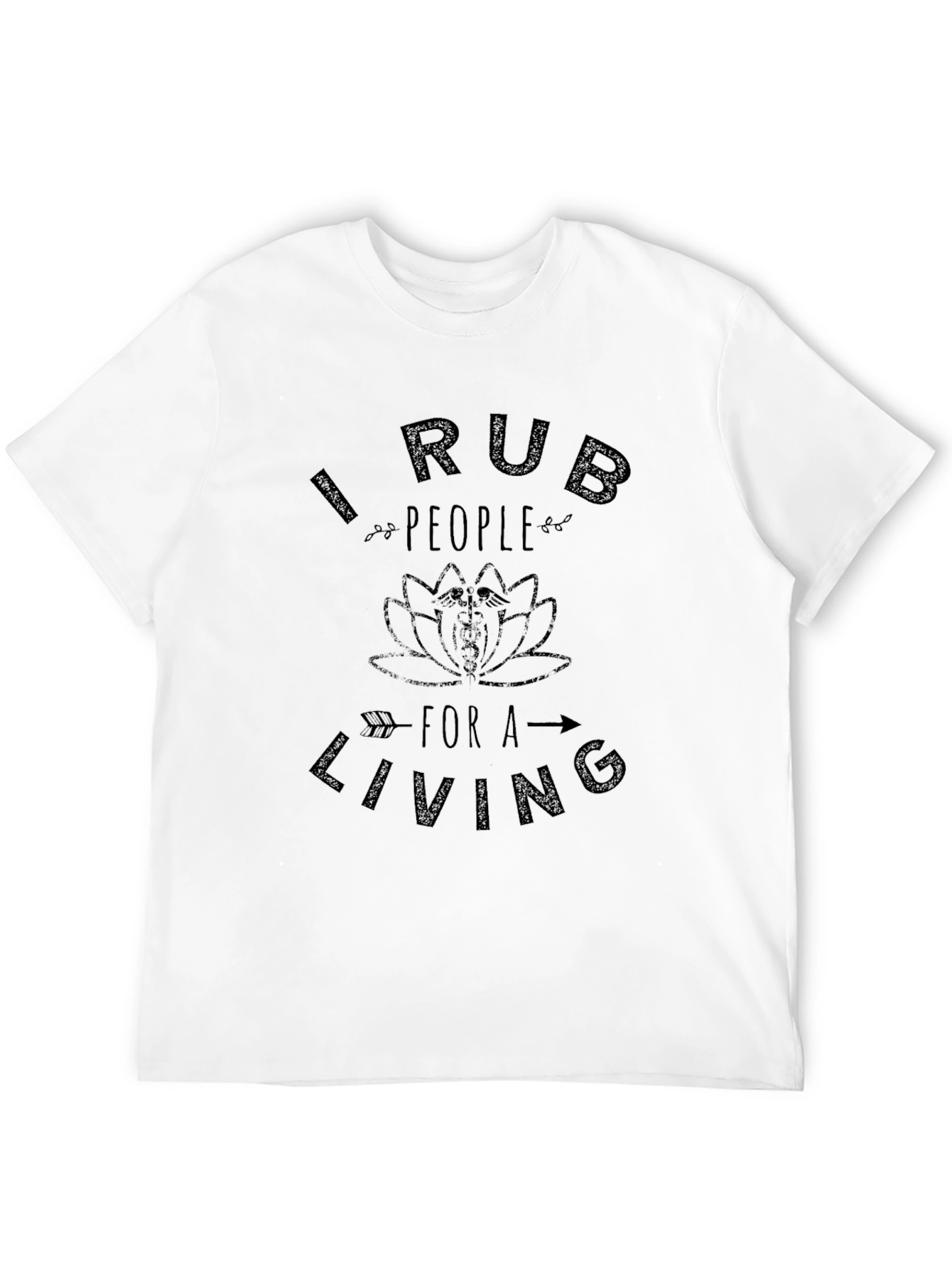 Black I Rub People For A Living Black T-Shirt view 12