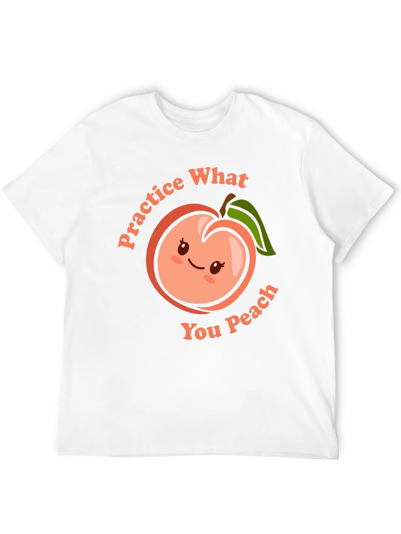 Black Practice What You Peach Funny T-Shirt view 12