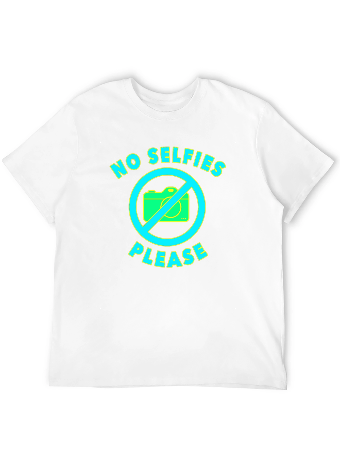 Black No Selfies Please Graphic T-Shirt view 12