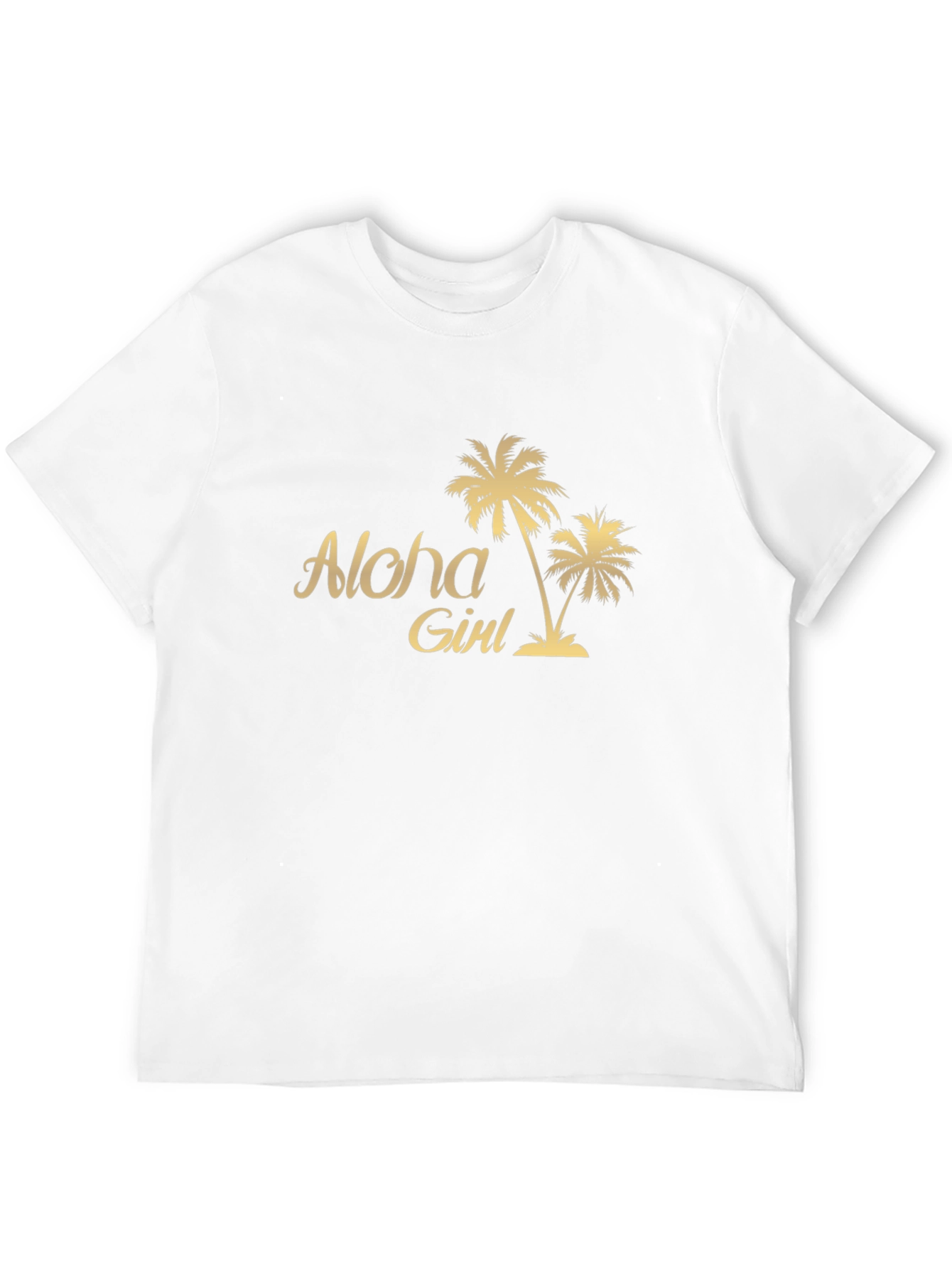 Black Aloha Girl Graphic Tee - Tropical Palm Tree T-Shirt view 12