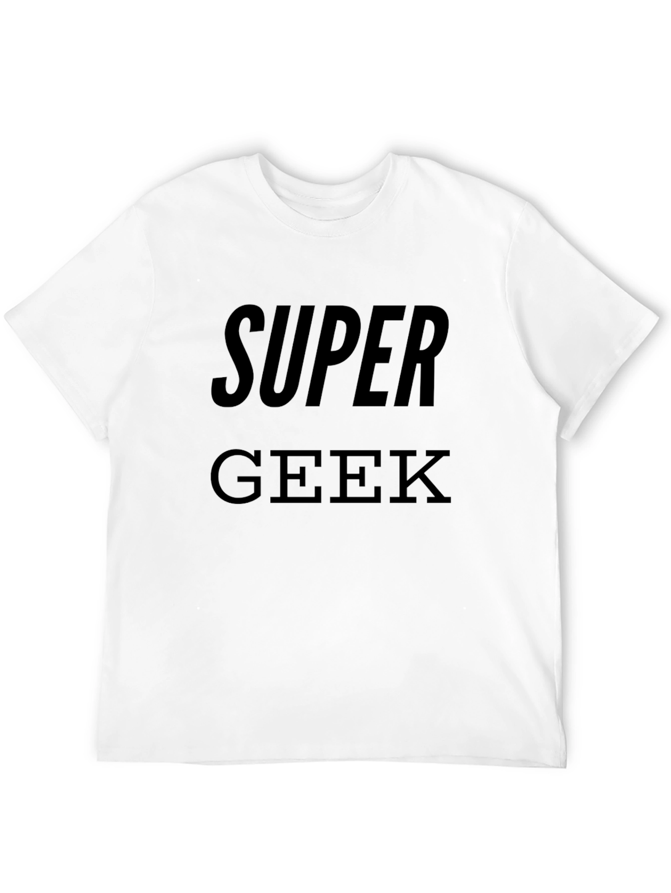 Black Super Geek Graphic Tee - Soft Cotton Blend Comfort view 12
