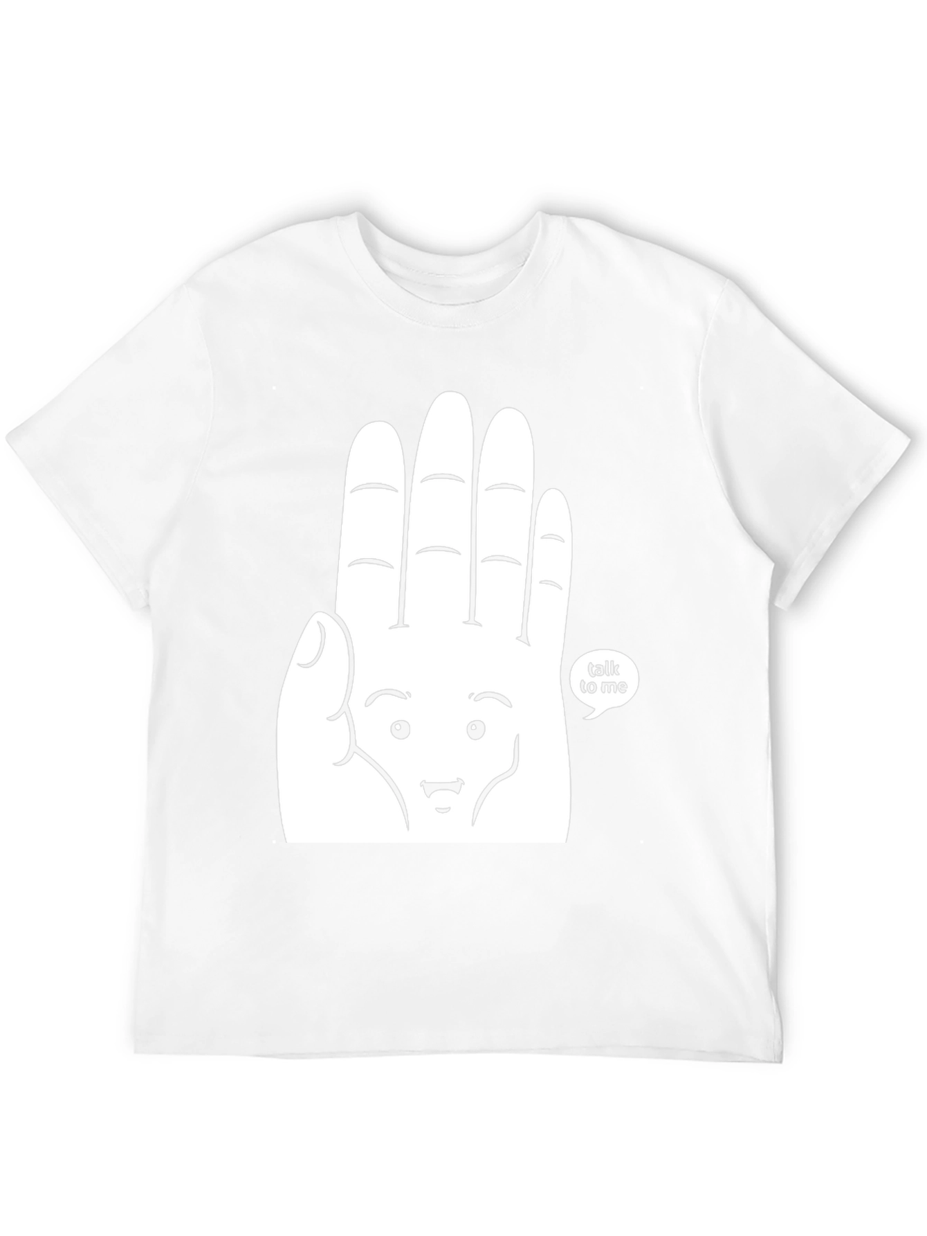 Black Talk To Me Graphic Tee - Funny Hand Design T-Shirt view 12