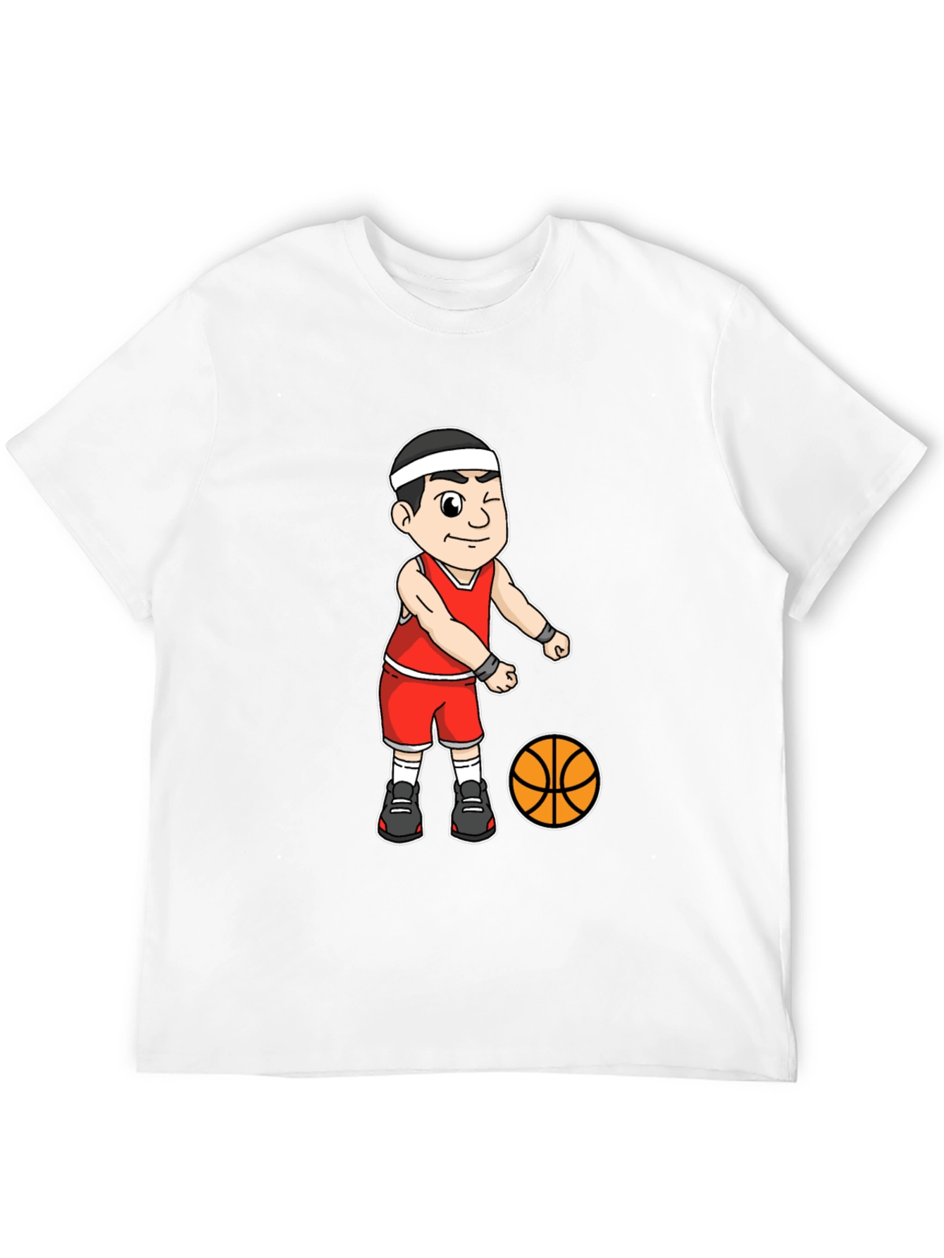 Black Cartoon Basketball Player Graphic Tee view 12