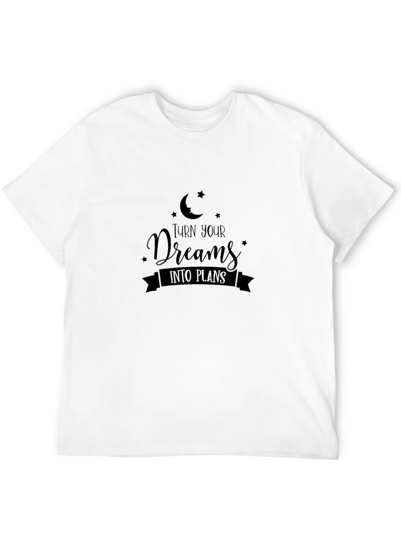 Black Dream Plan Graphic Tee - Motivational Black T-Shirt view 12