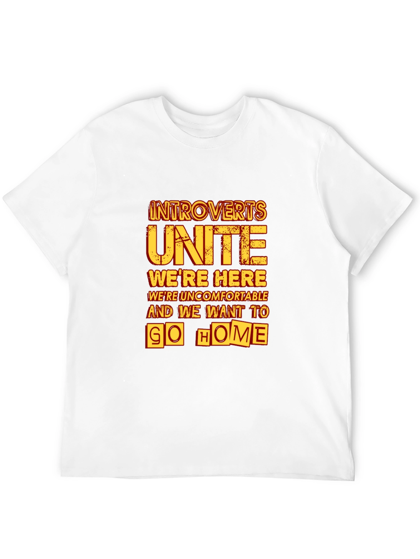 Black Introverts Unite Graphic Tee - Black Cotton T-Shirt view 12