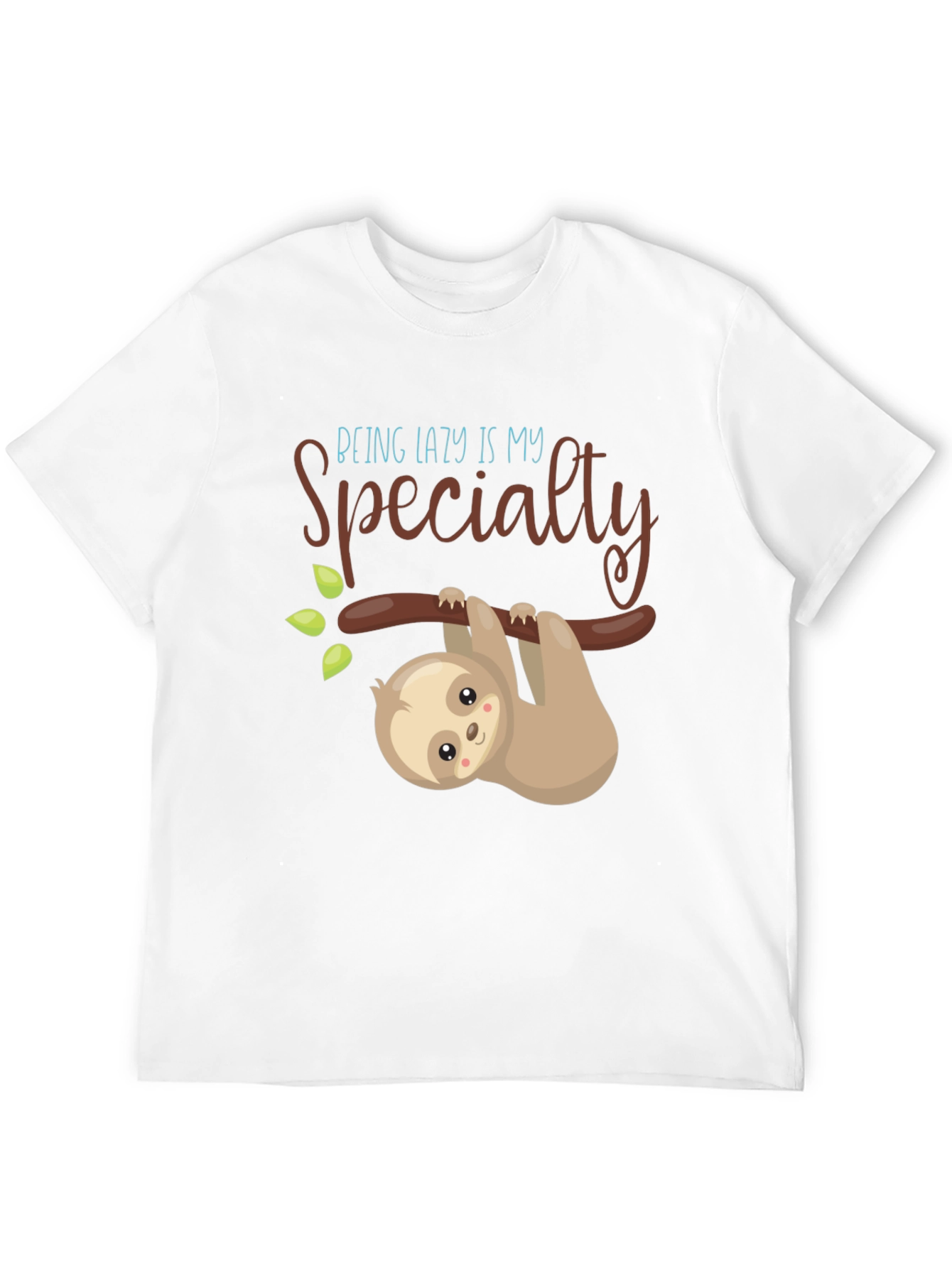 Black Lazy Sloth Graphic Tee - Men's Black T-Shirt view 12