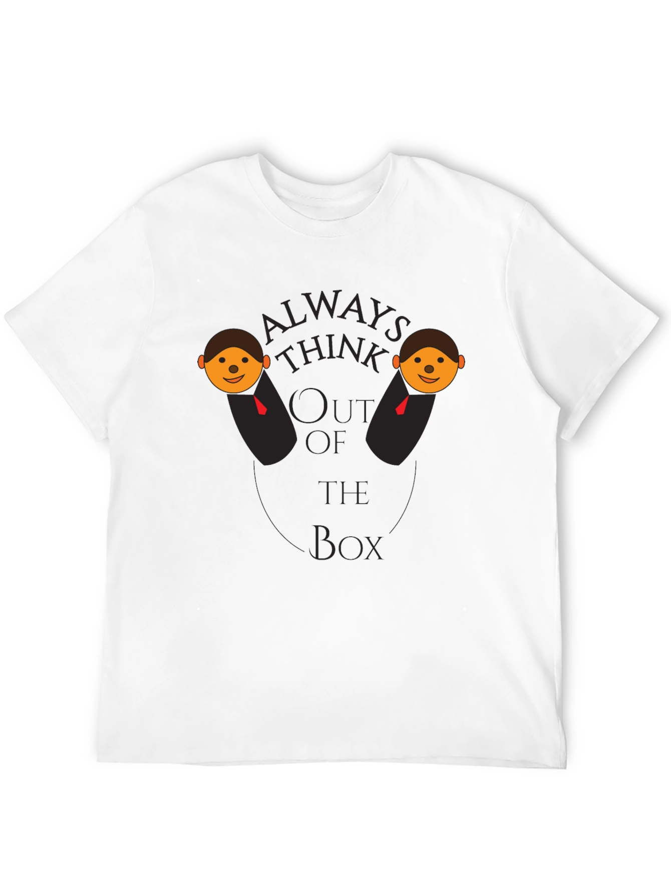 Black Think Outside the Box Graphic T-Shirt view 12