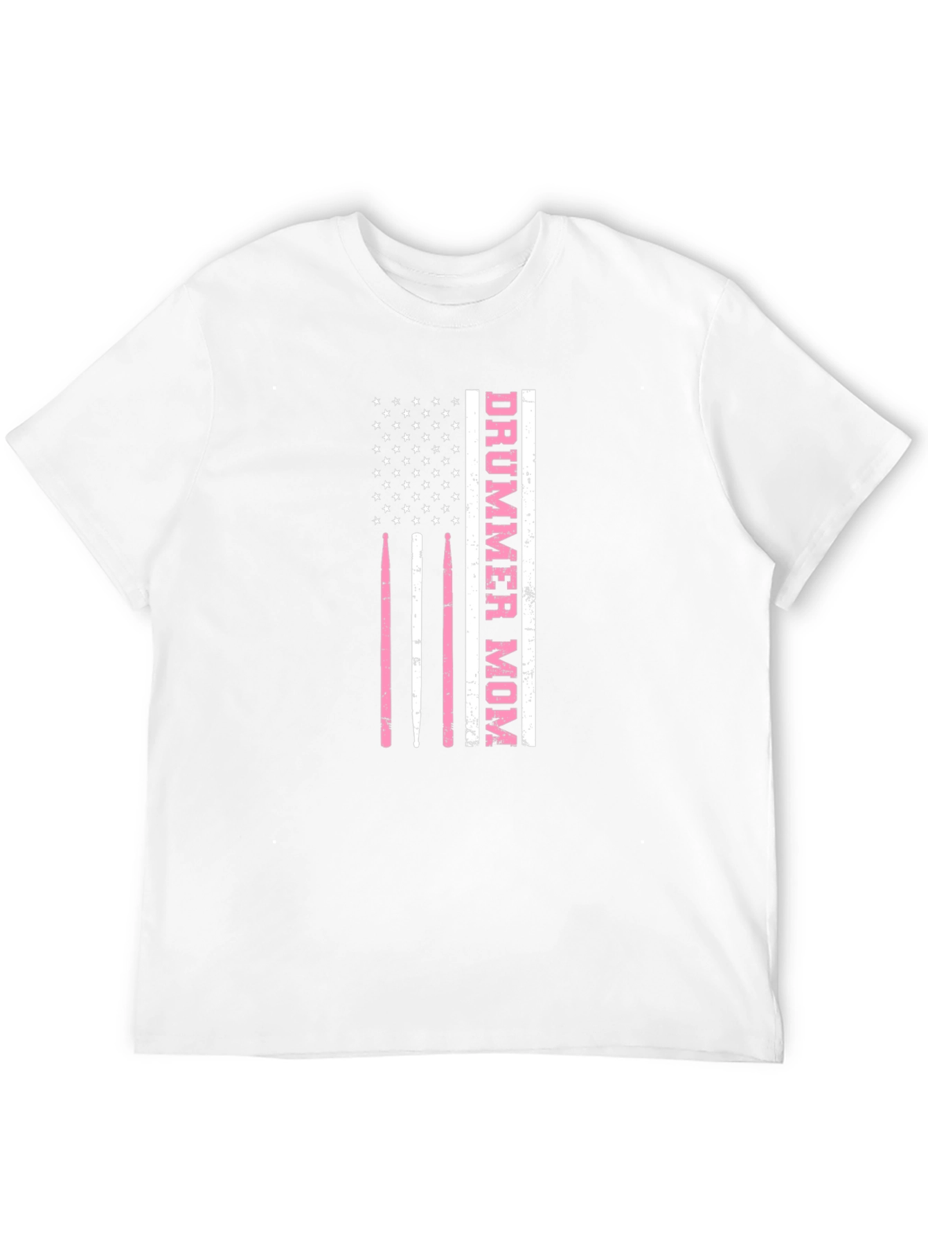 Black Drummer Mom USA Flag T-Shirt view 12