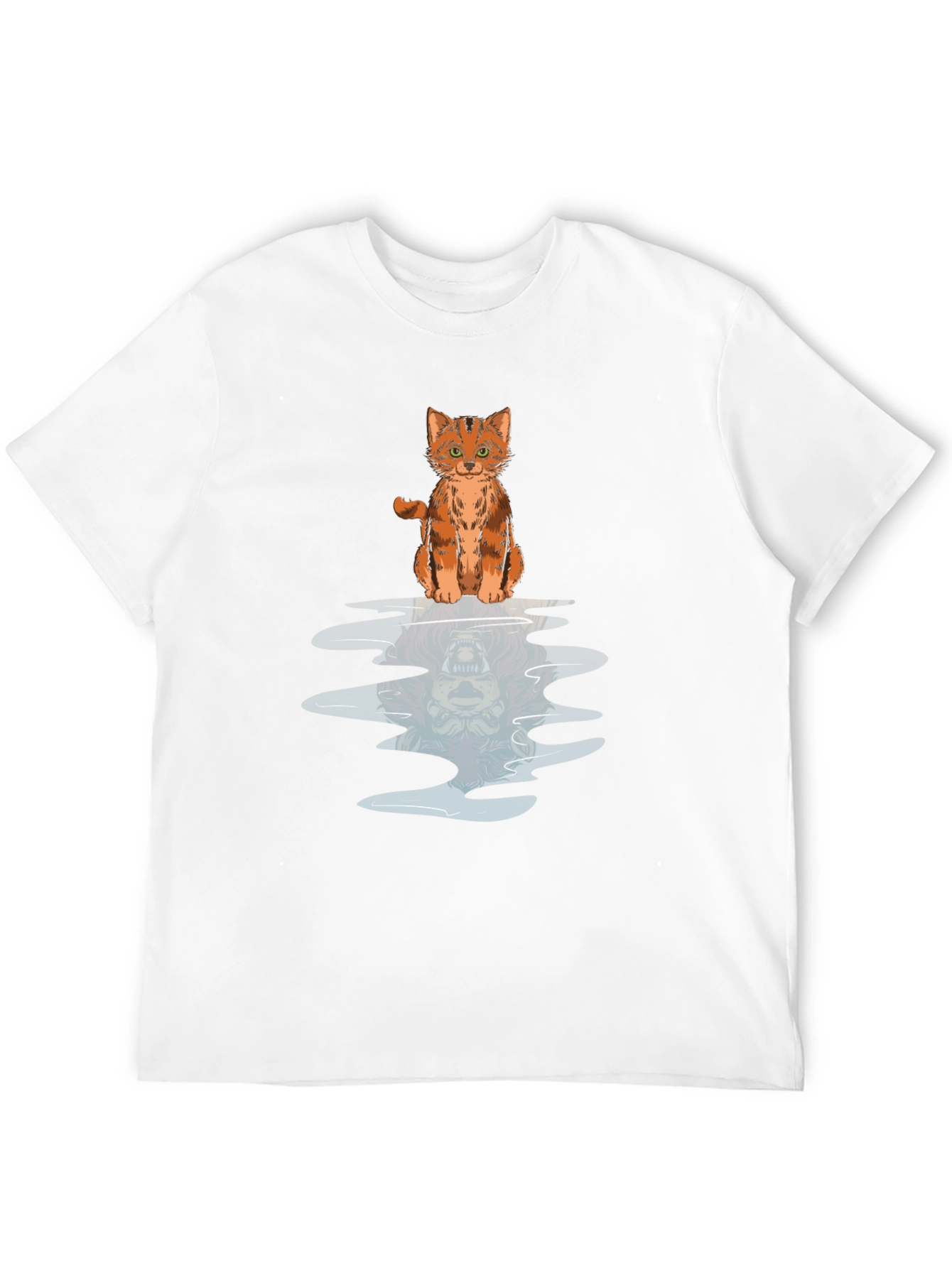 Black Cat Reflection Graphic Tee view 12