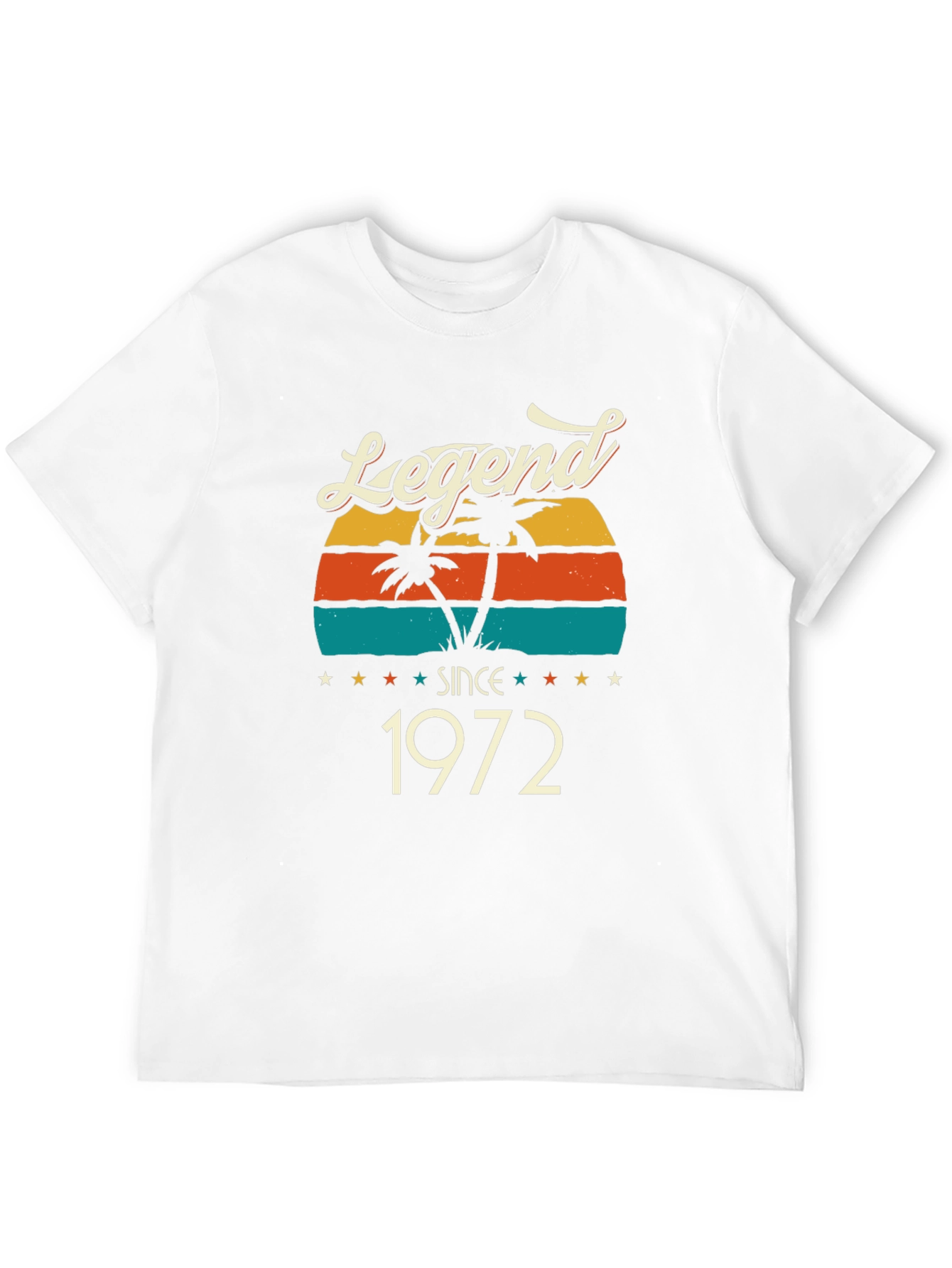 Black Legend Since 1972 Retro Palm Tree T-Shirt view 12