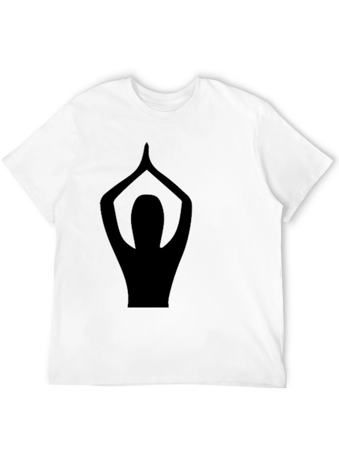 Black Yoga Pose Graphic Black T-Shirt view 12