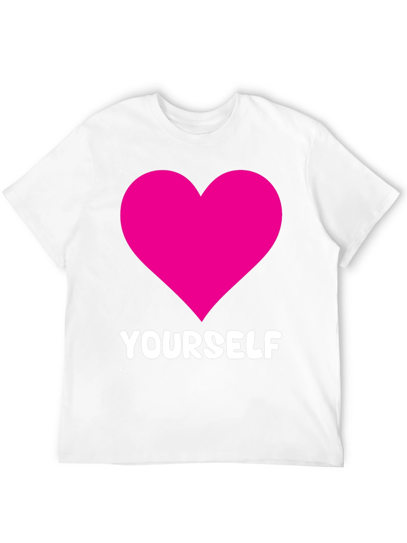 Black Love Yourself T-Shirt - Black with Pink Heart view 12