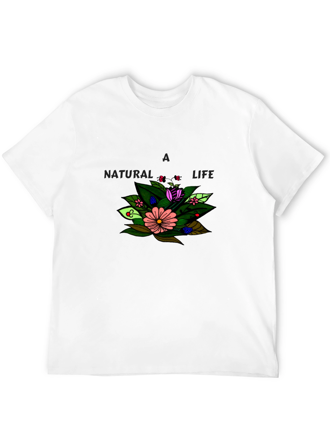 Black A Natural Life Floral Graphic Black T-Shirt view 12