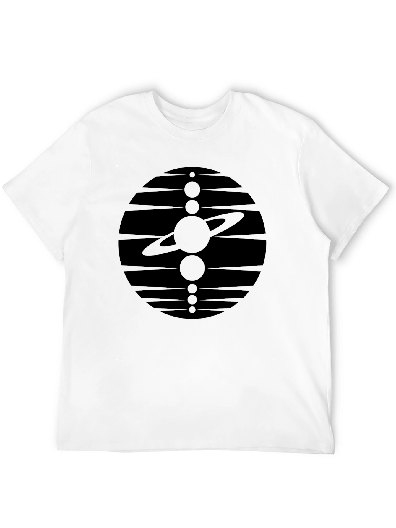 Black Planetary System Graphic Tee - Black Unisex Shirt view 12