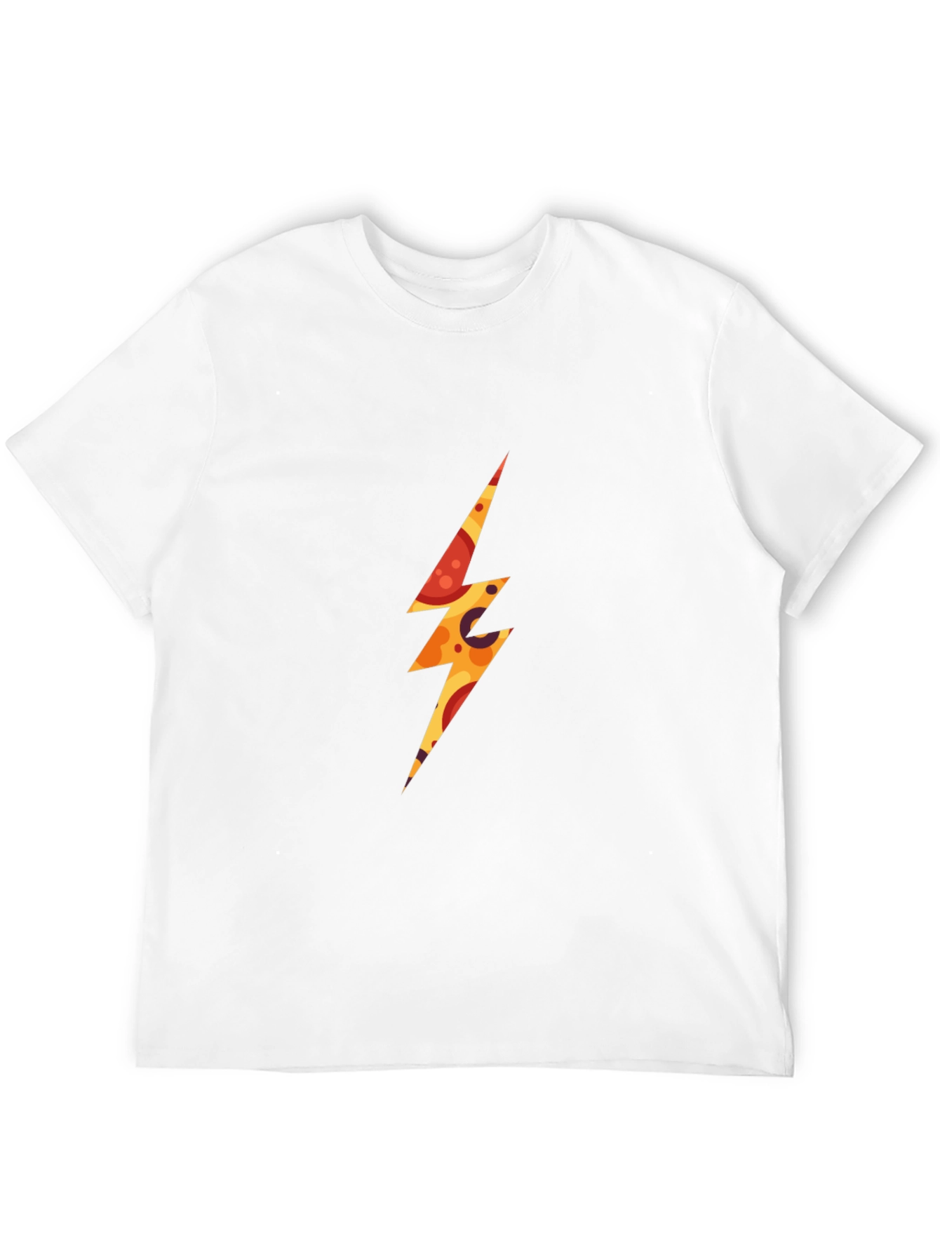 Black Pizza Lightning Bolt Graphic T-Shirt view 12