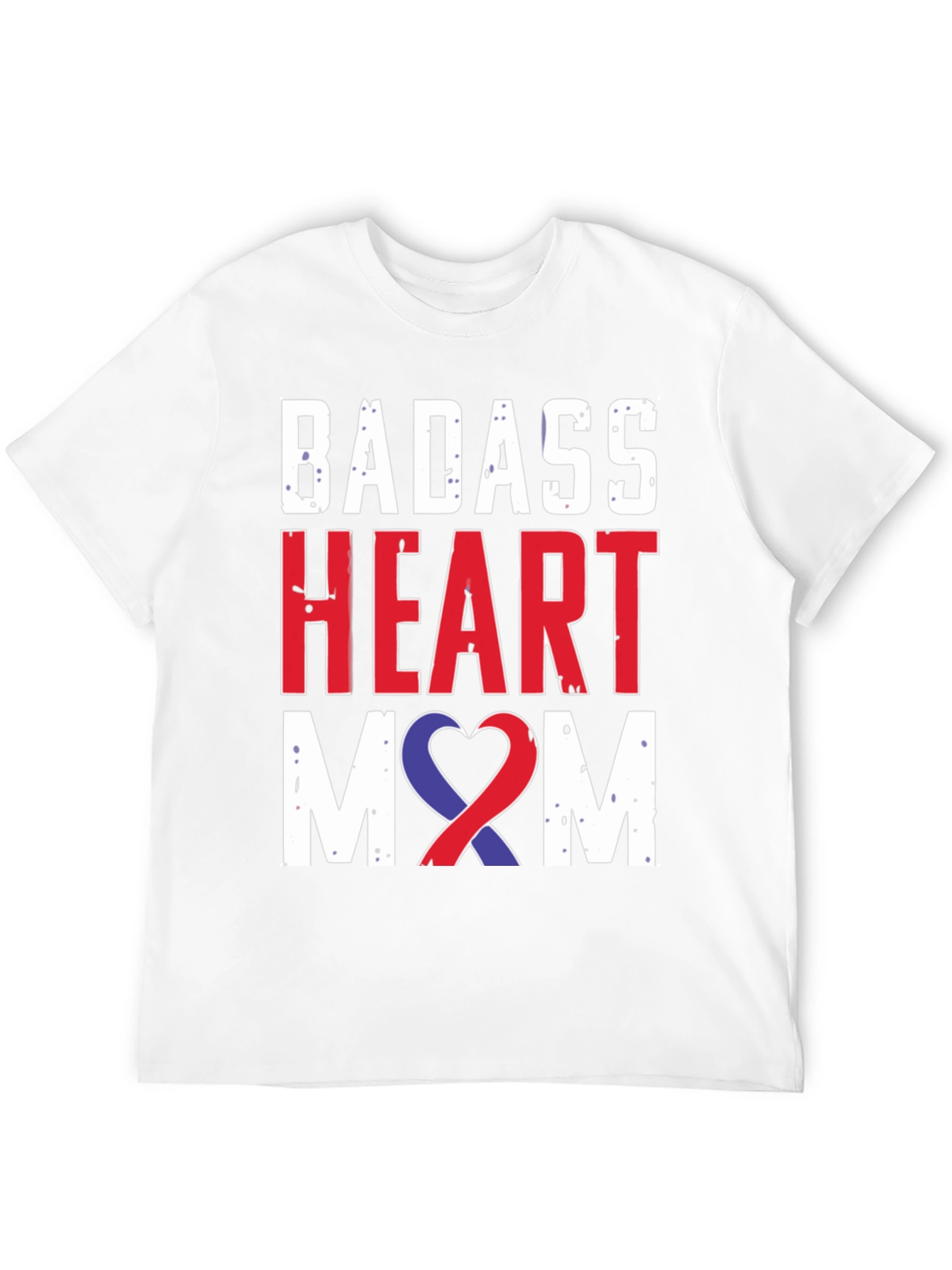 Black Badass Heart Mom Graphic Tee - Awareness Ribbon view 12