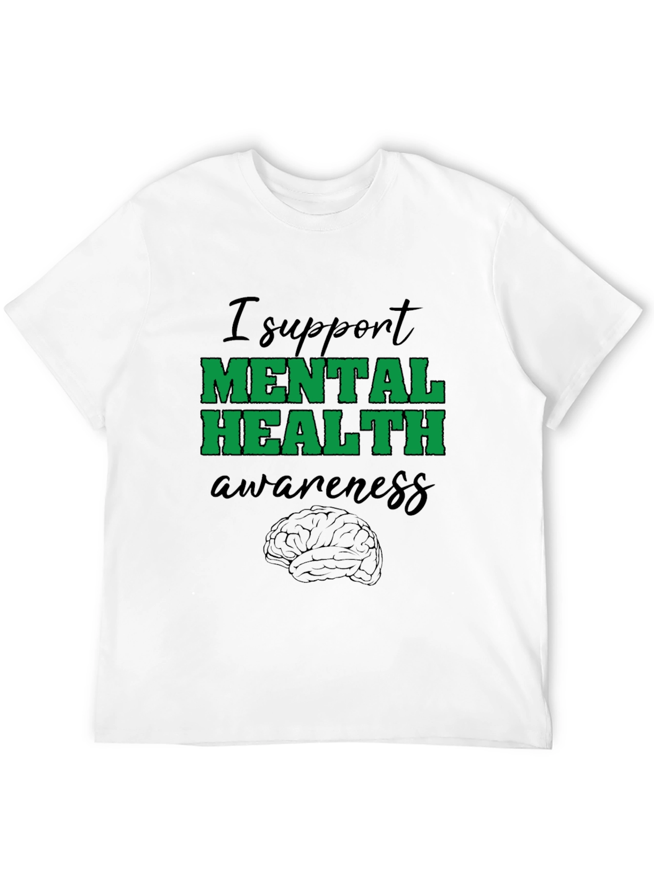 Black Mental Health Awareness Support T-Shirt view 12