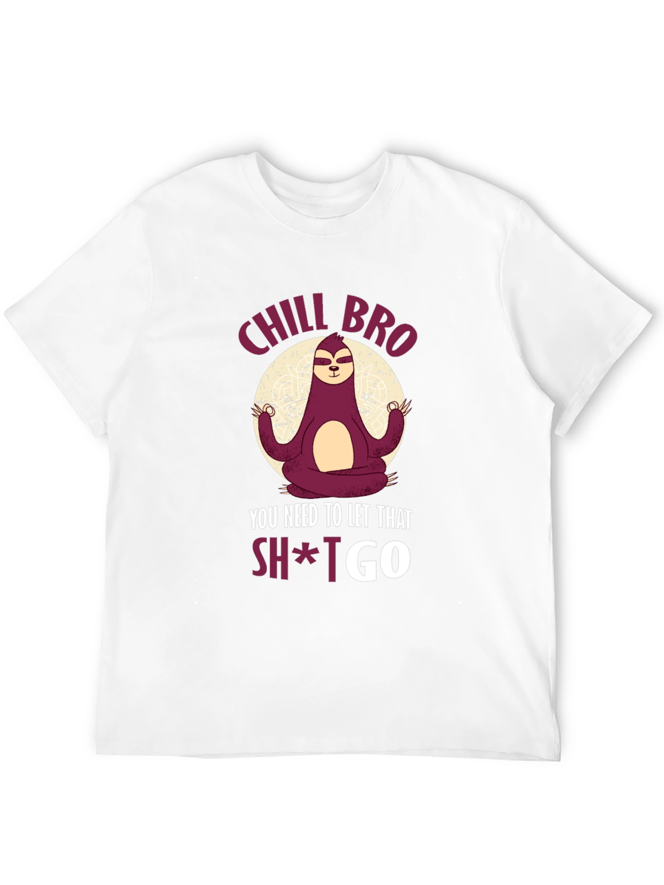 Black Chill Bro Sloth Meditation T-Shirt view 12