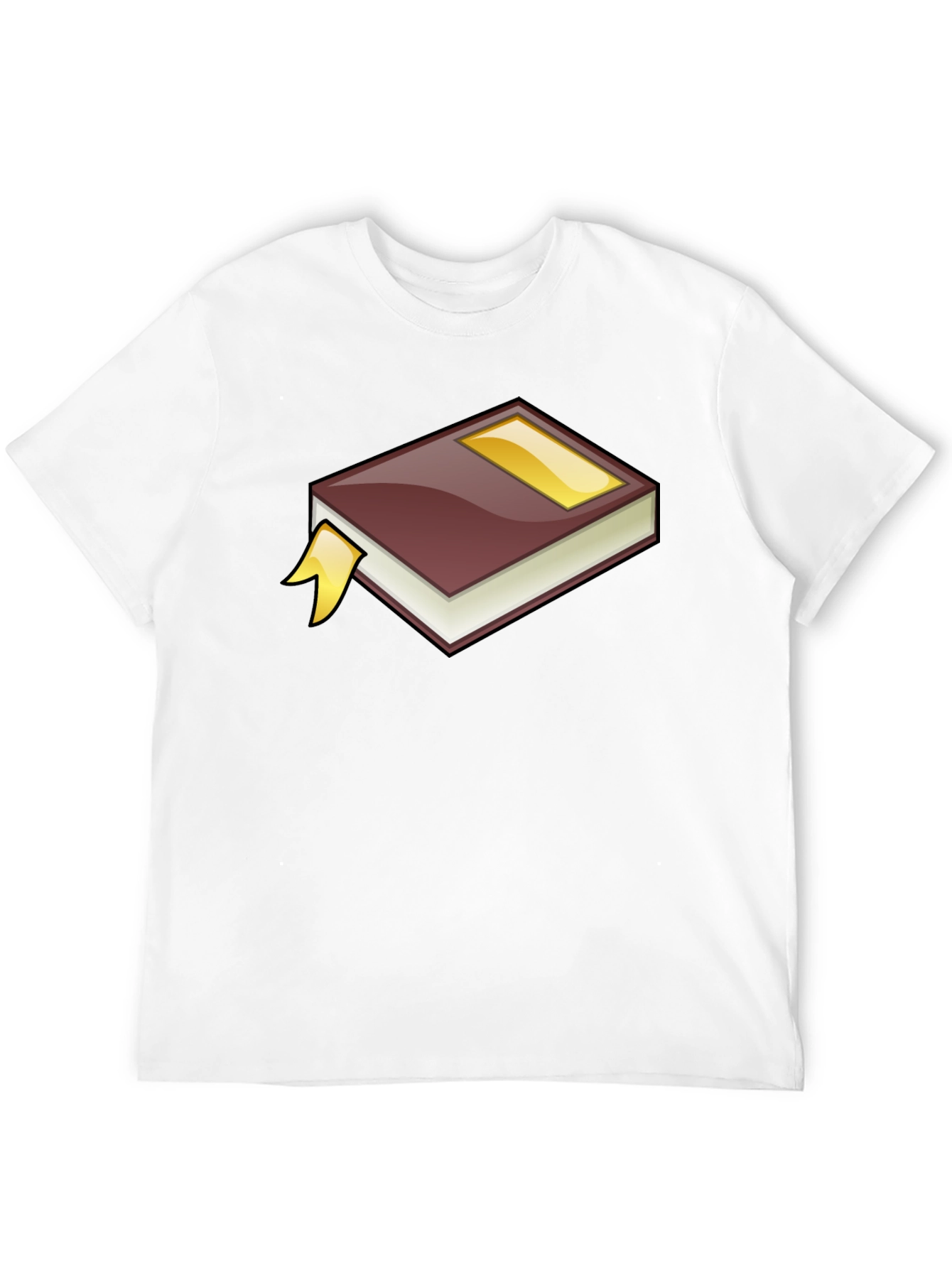 Cartoon Book Graphic Tee - Black Cotton T-Shirt - 12