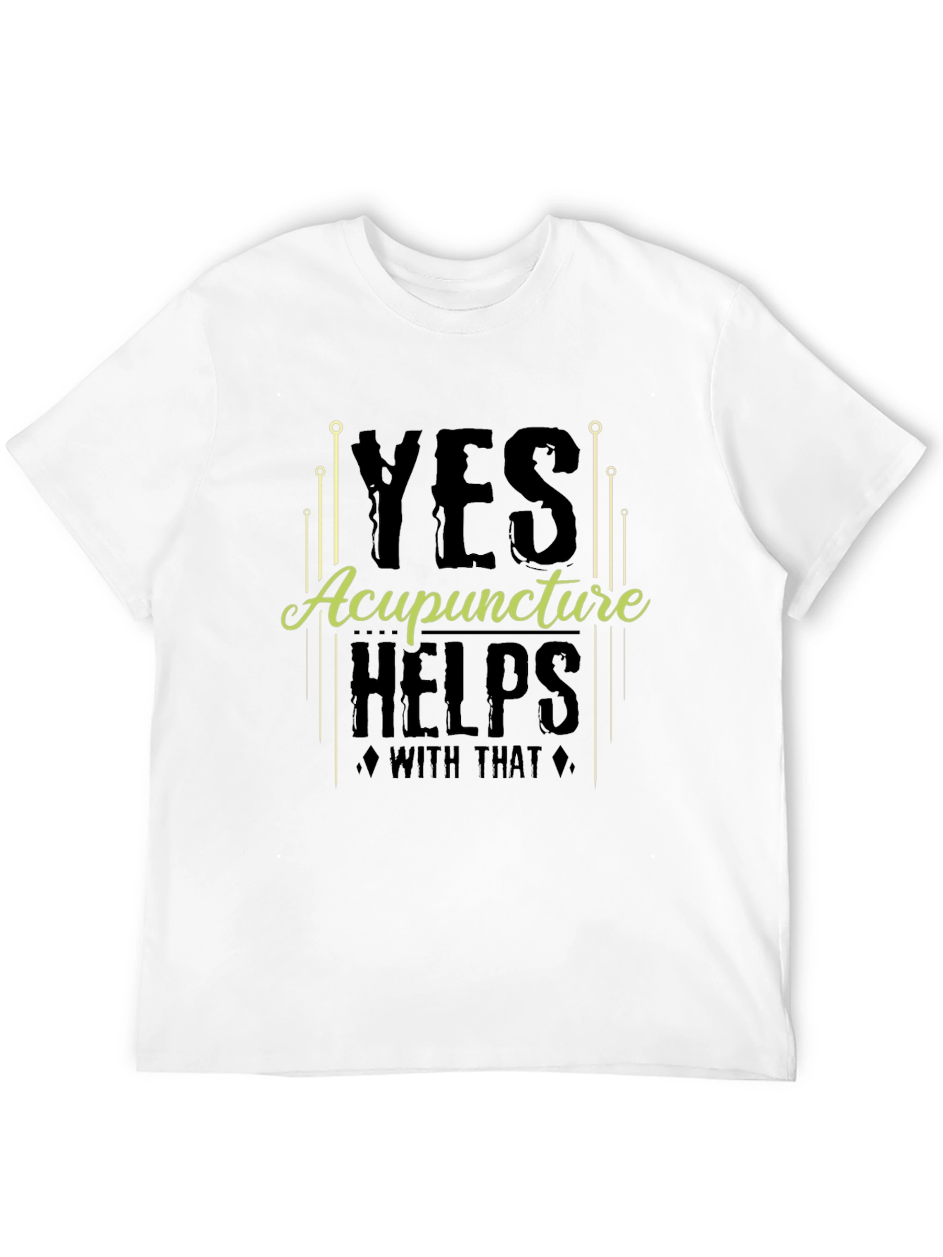 Black Acupuncture Helps T-Shirt Funny Acupuncture Gift view 12