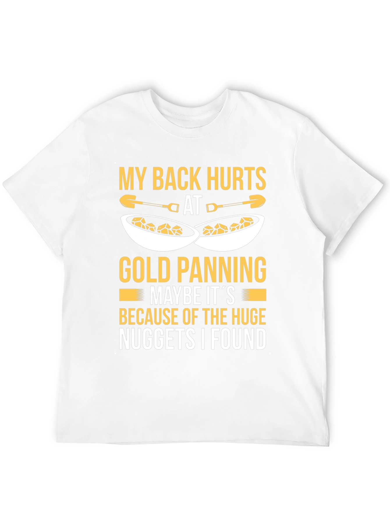 Black Funny Gold Panning T-Shirt - My Back Hurts view 12