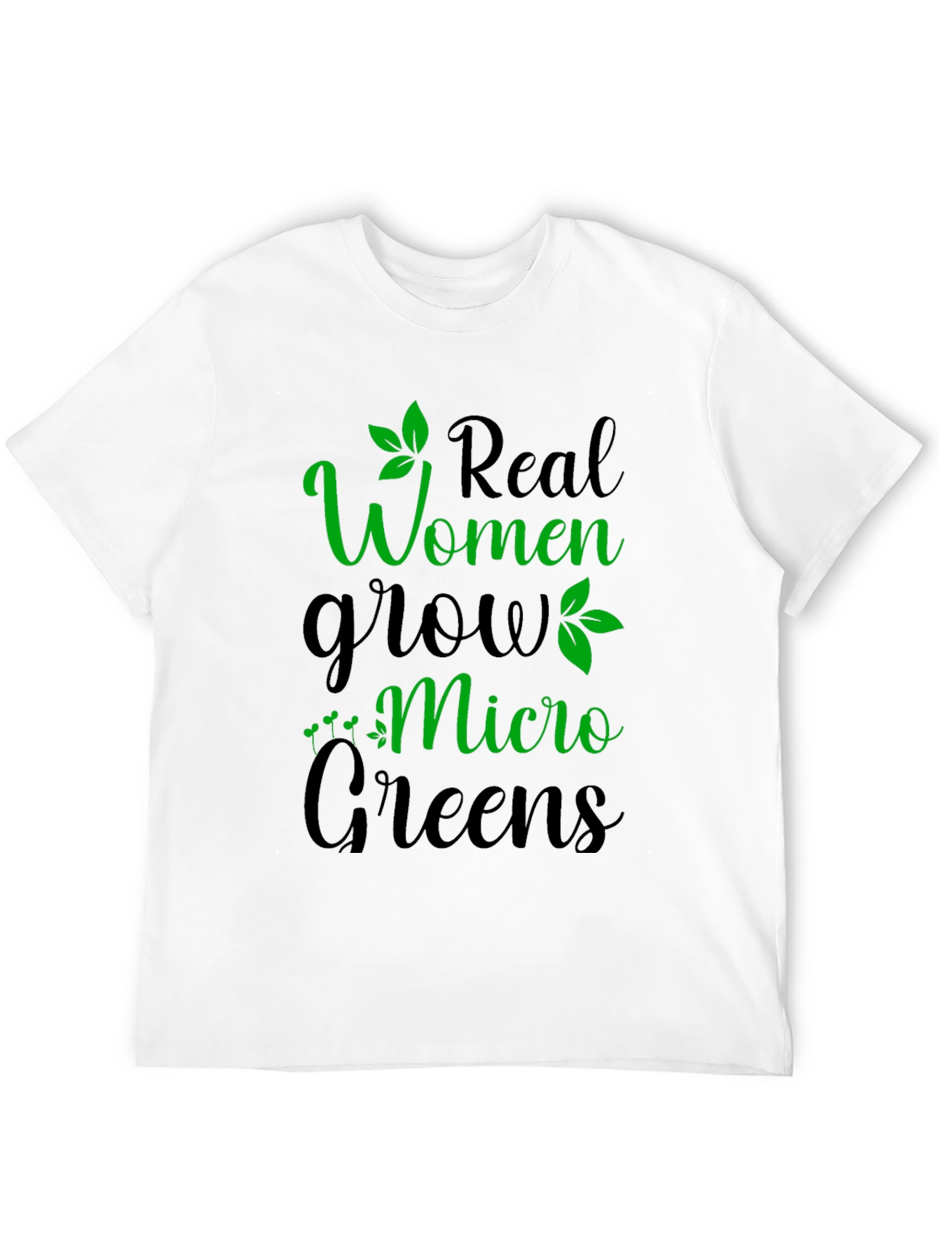 Black Real Women Grow Micro Greens Graphic T-Shirt view 12