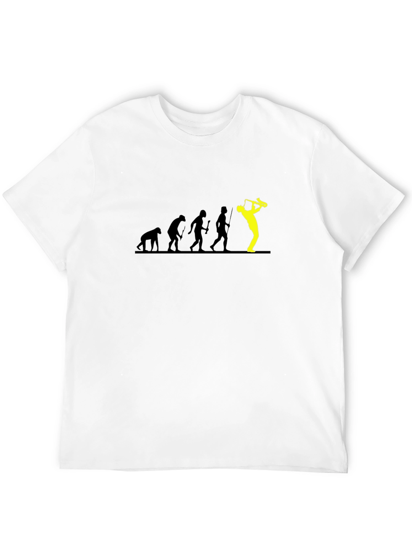 Black Saxophone Evolution Graphic T-Shirt view 12