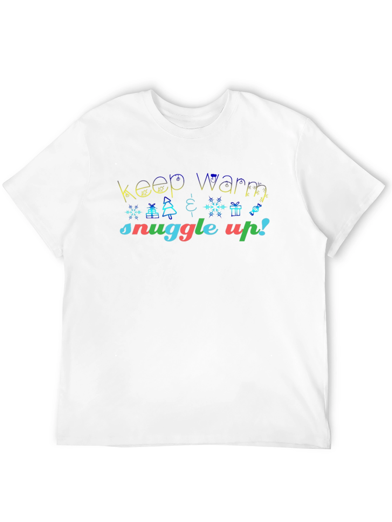 Black Festive 'Keep Warm, Snuggle Up!' Christmas Tee view 12