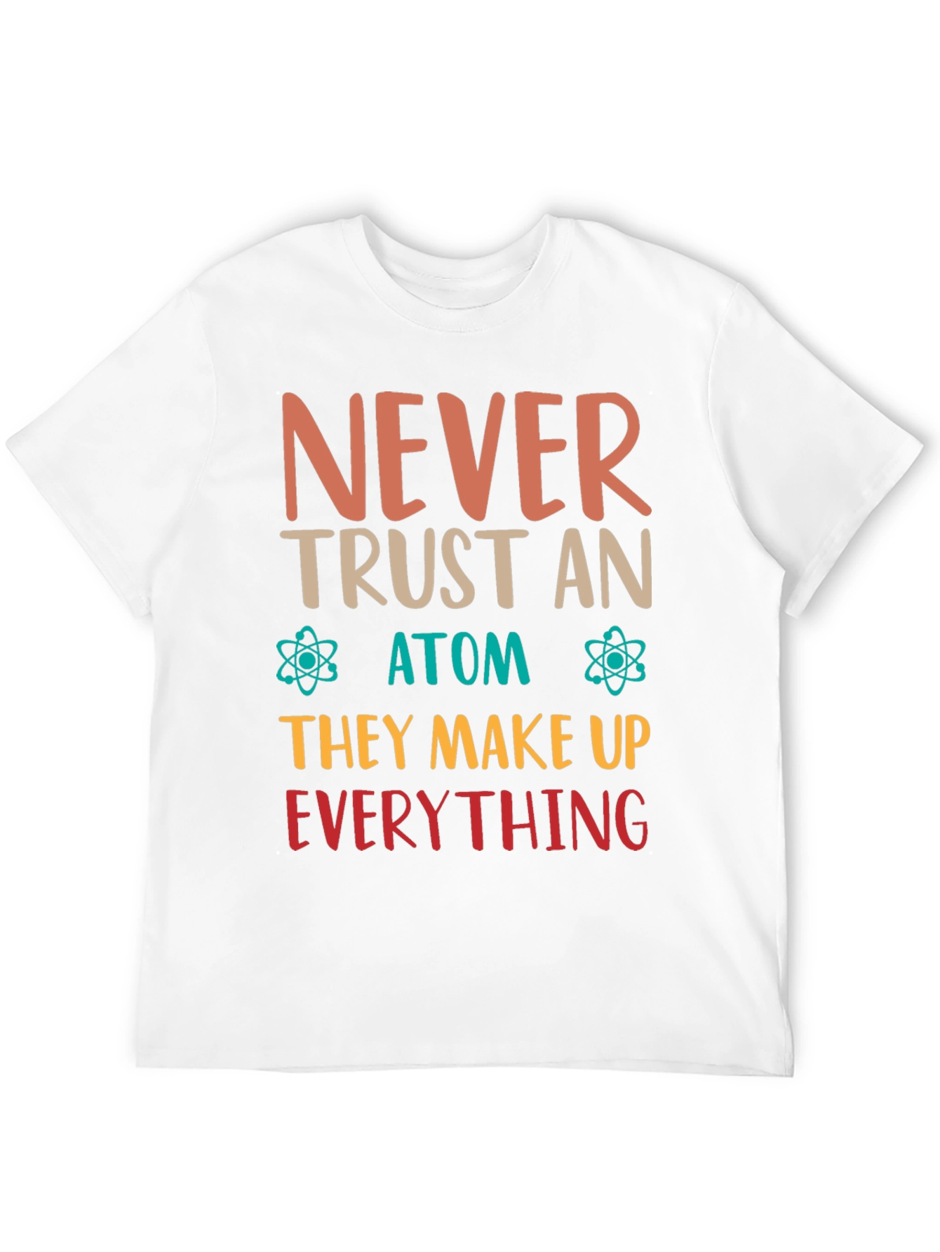 Black Never Trust An Atom Graphic Tee - Funny Science T-Shirt view 12