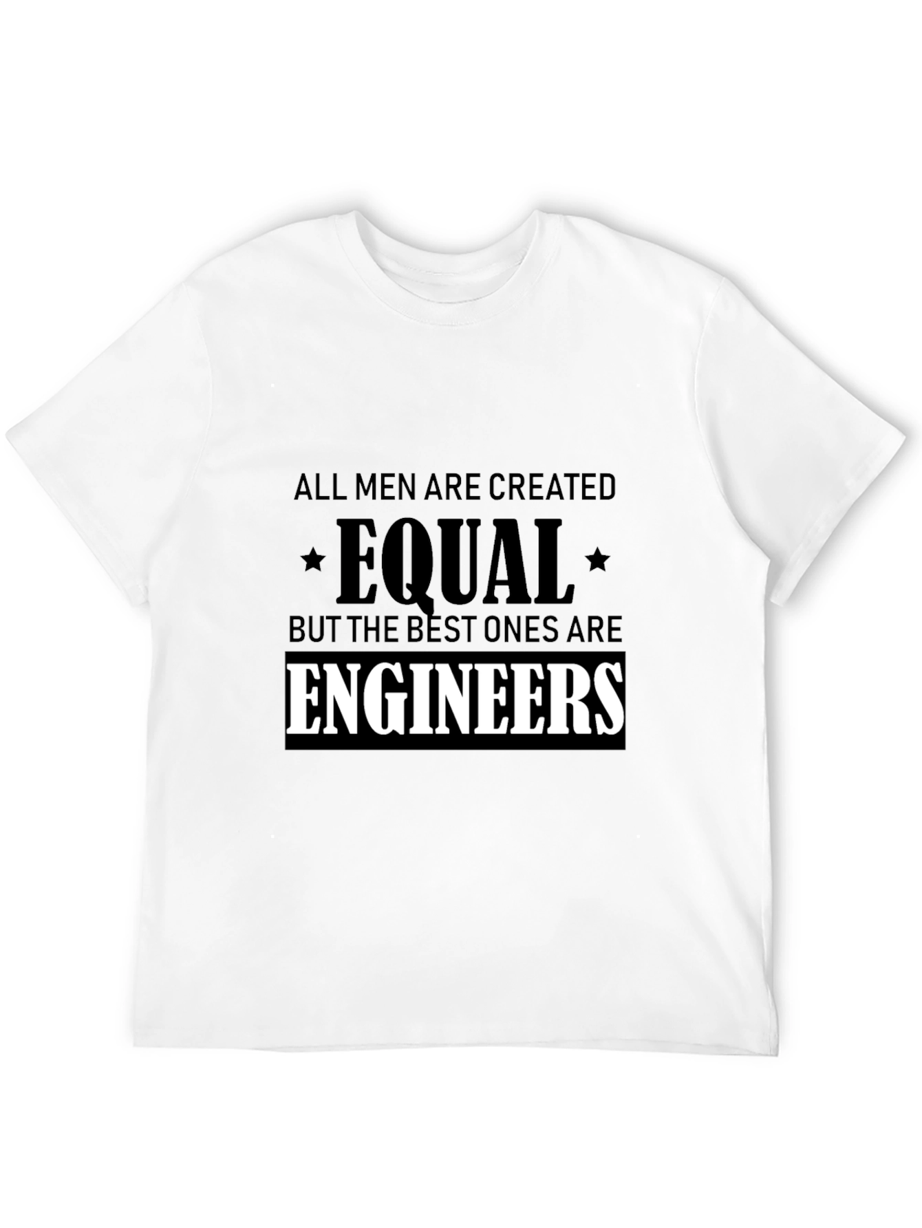 Black Engineer Pride T-Shirt: All Men Are Created Equal Tee view 12