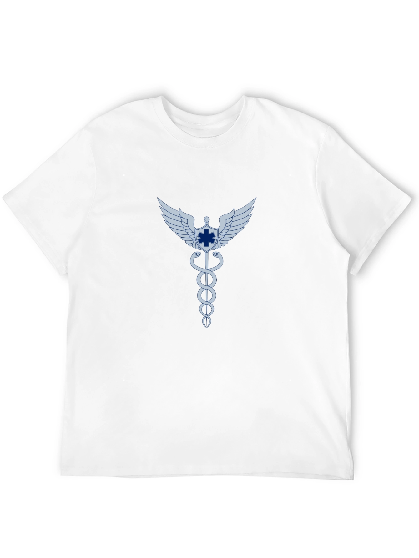 Black Caduceus Symbol Graphic T-Shirt view 12