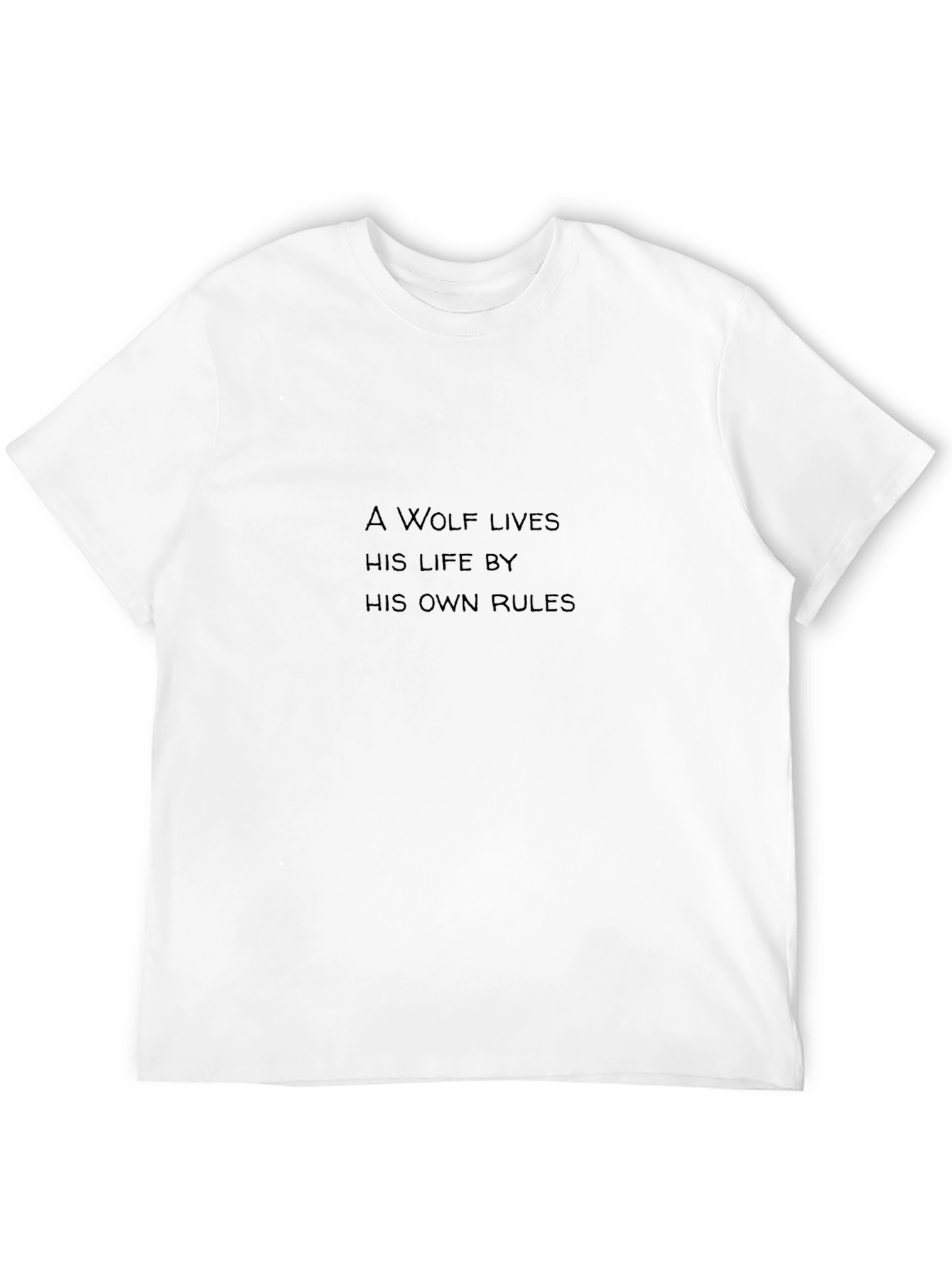 Black Wolf Rules Black T-Shirt - Live Your Way! view 12