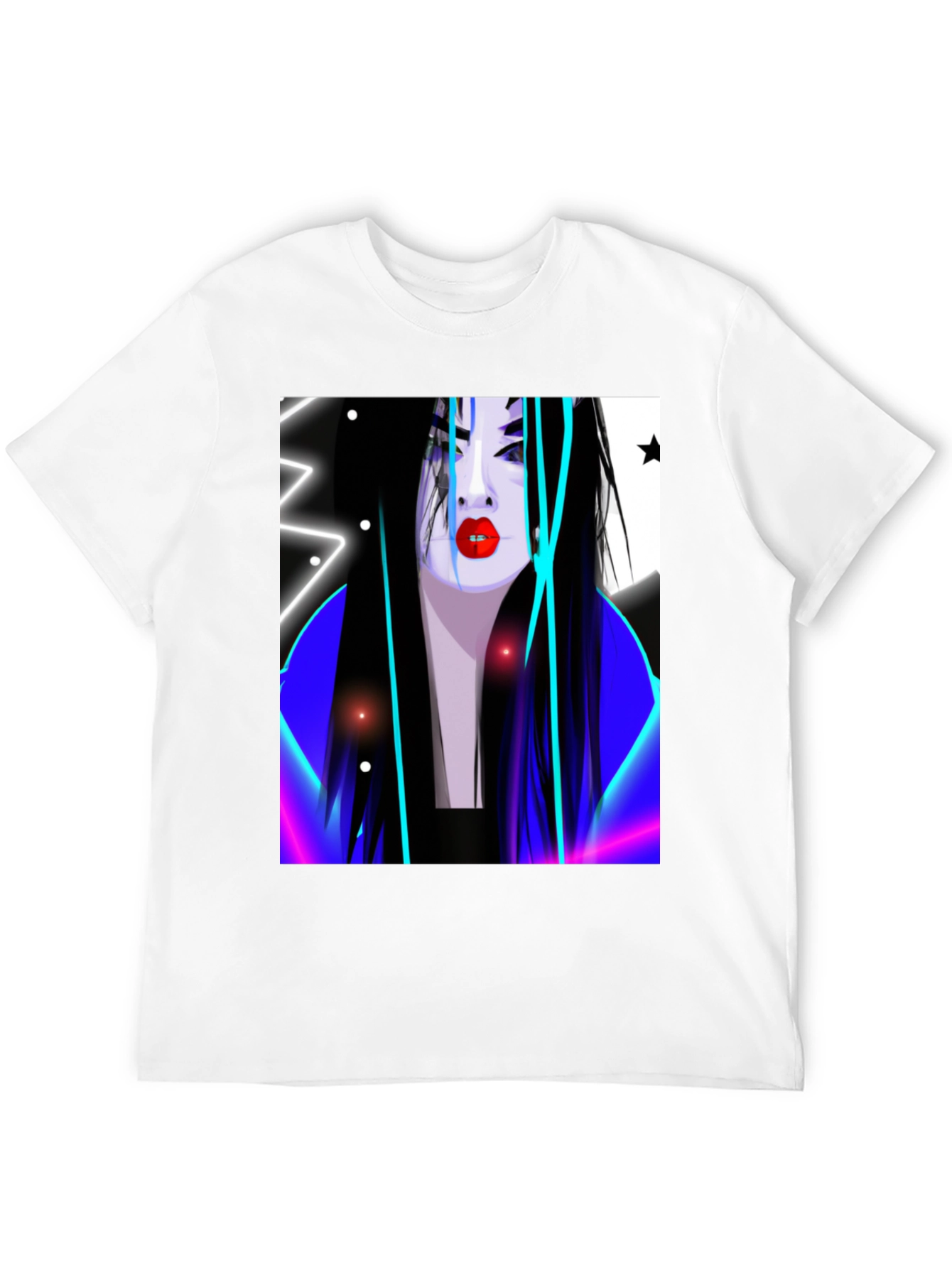 Black Neon Geisha Graphic T-Shirt - Stylish Urban Wear view 12