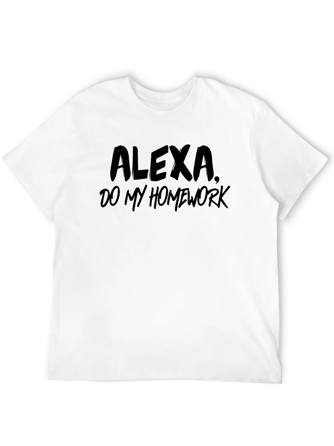 Black Alexa, Do My Homework Black T-Shirt - Relaxed Fit view 12