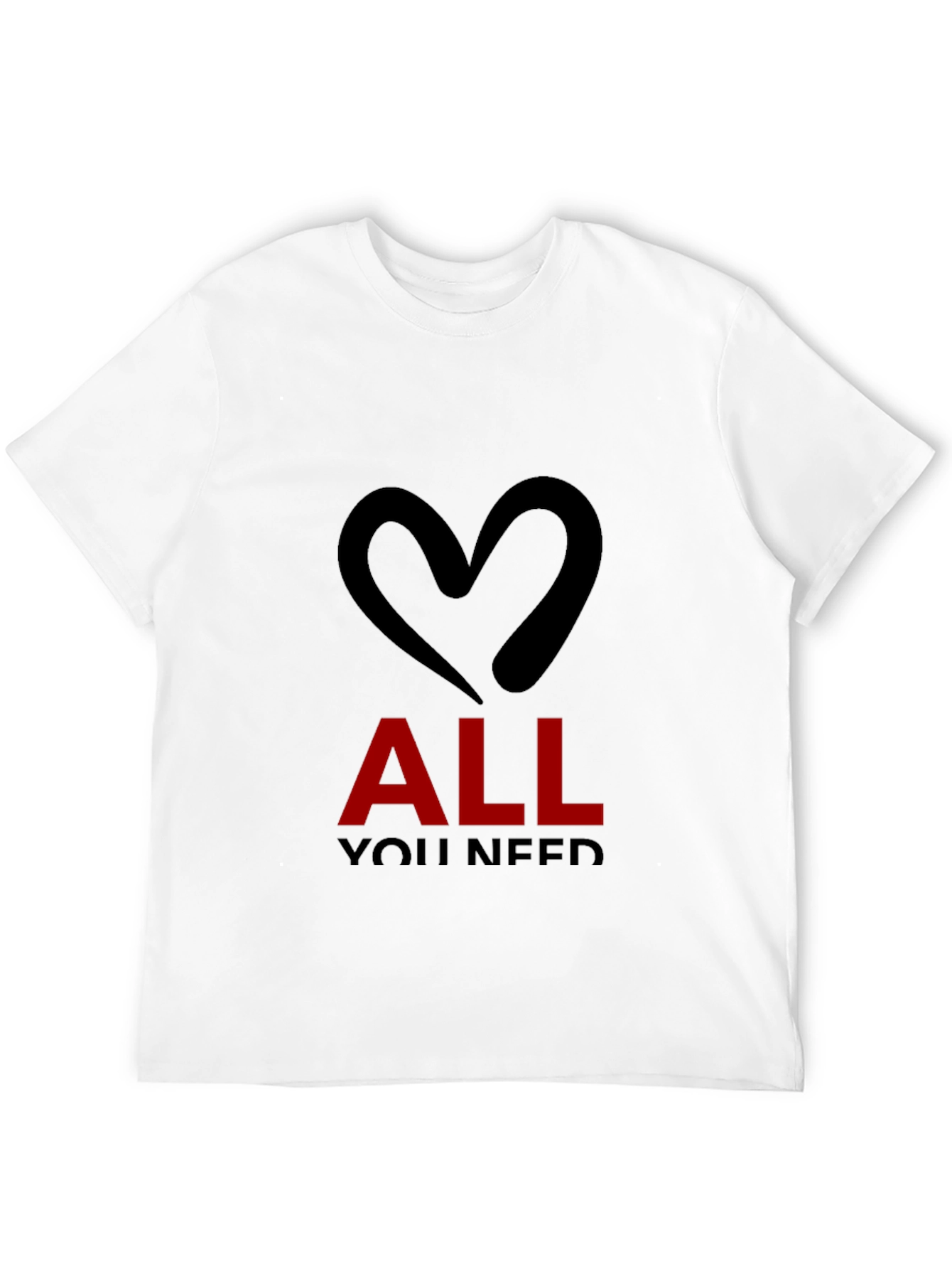 Black All You Need is Love - Black T-Shirt view 12