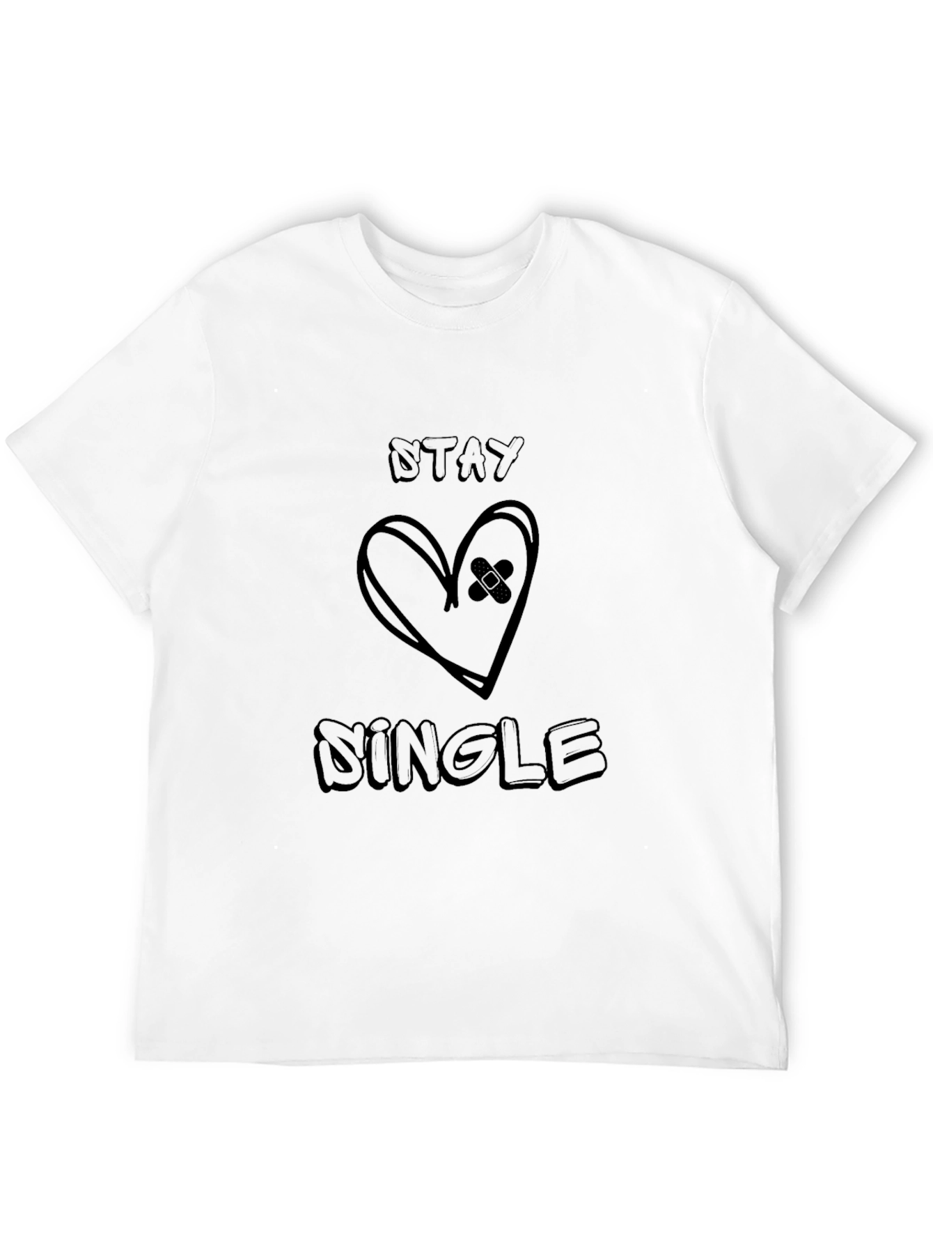 Black Stay Single T-Shirt - Heartbroken Graphic Tee view 12