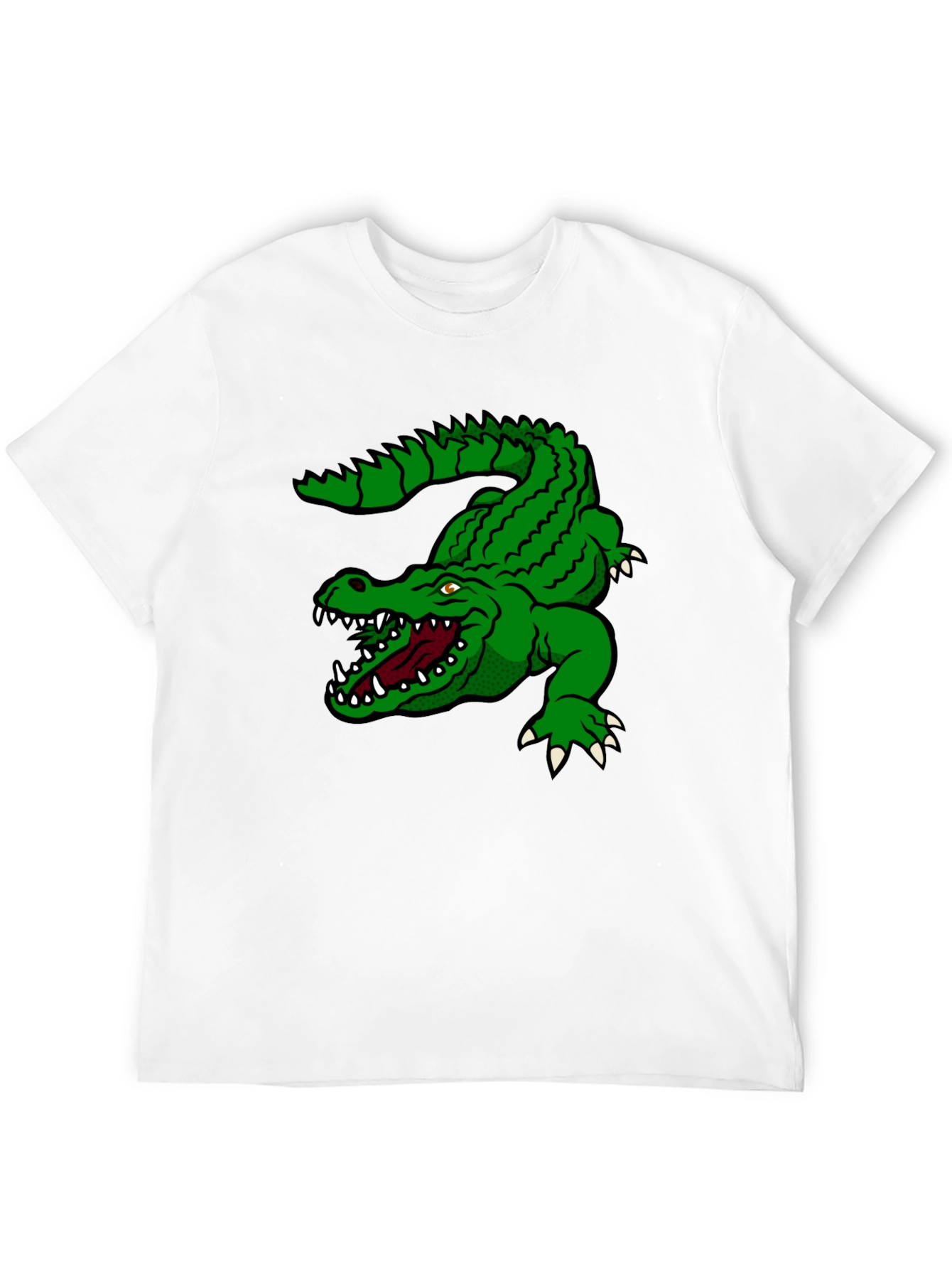 Black Alligator Graphic Tee - Black Cotton T-Shirt view 12