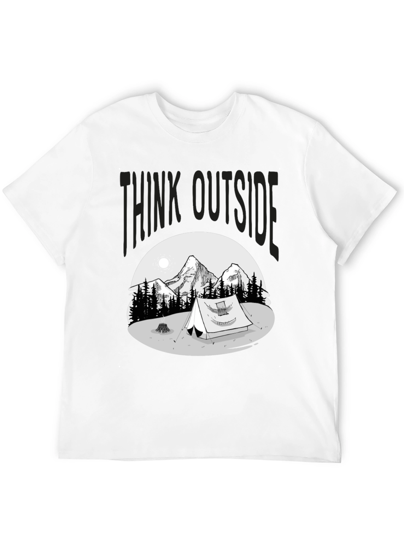 Black Think Outside Graphic T-Shirt view 12