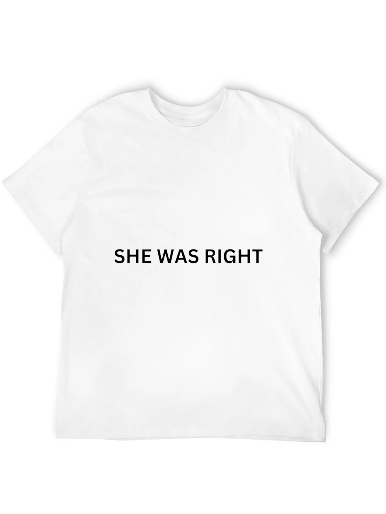 Black She Was Right Black T-Shirt view 12