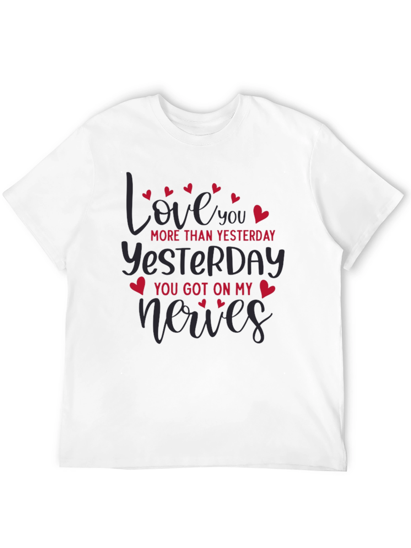 Black Love You More T-Shirt view 12