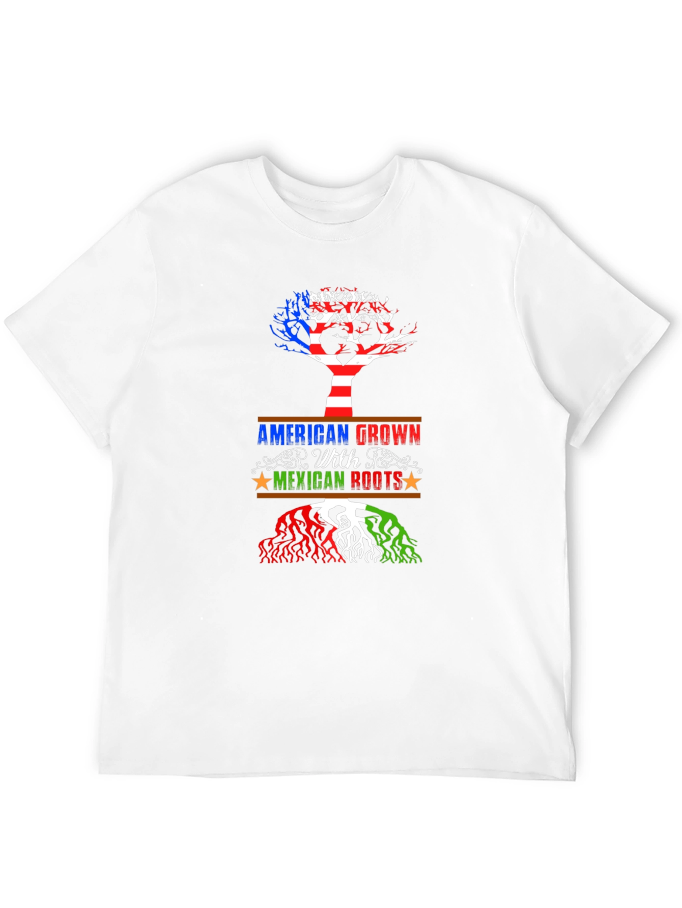 Black American Grown with Mexican Roots Graphic Tee view 12