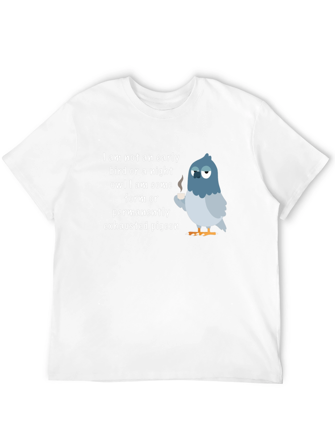 Black Exhausted Pigeon T-Shirt - Funny Bird Lover Tee view 12