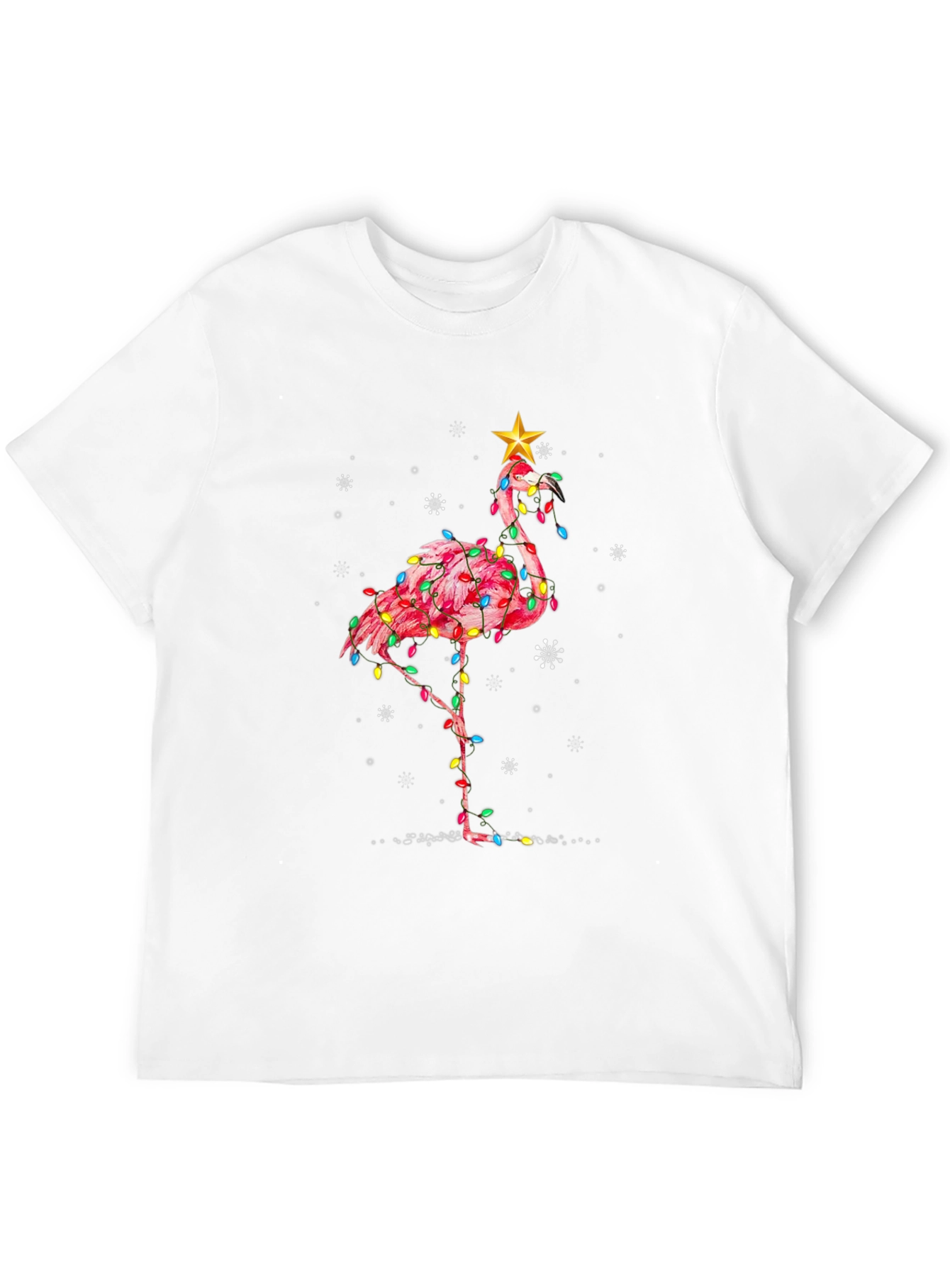Black Festive Flamingo T-Shirt view 12