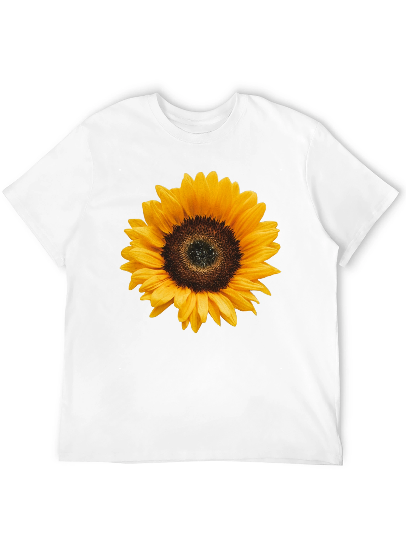 Black Sunflower Graphic Tee - Black Cotton T-Shirt view 12